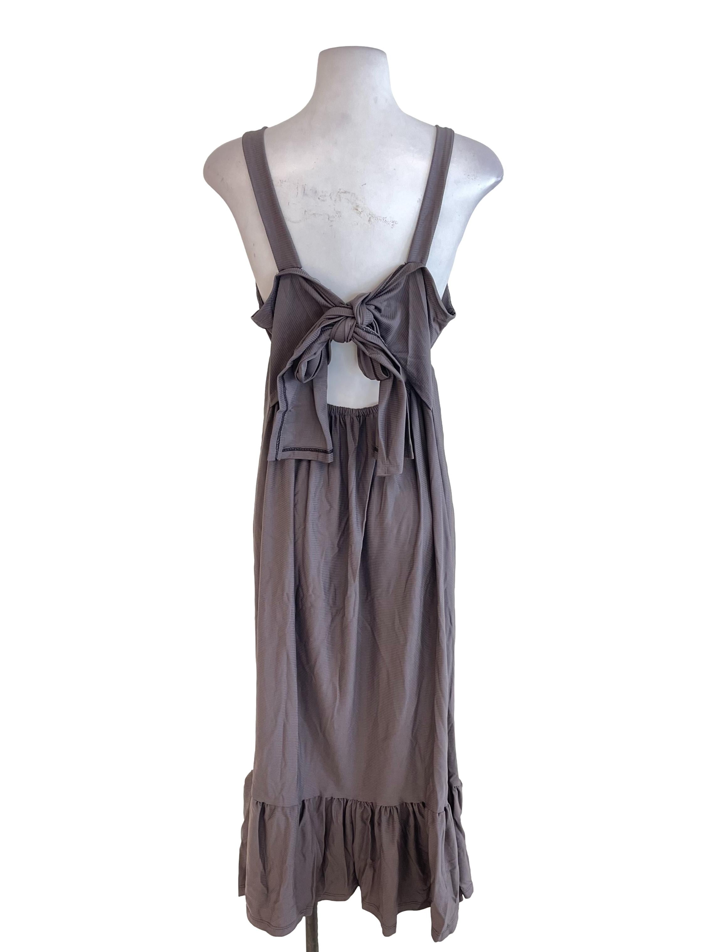 Dark Mauve Ruffled Dress