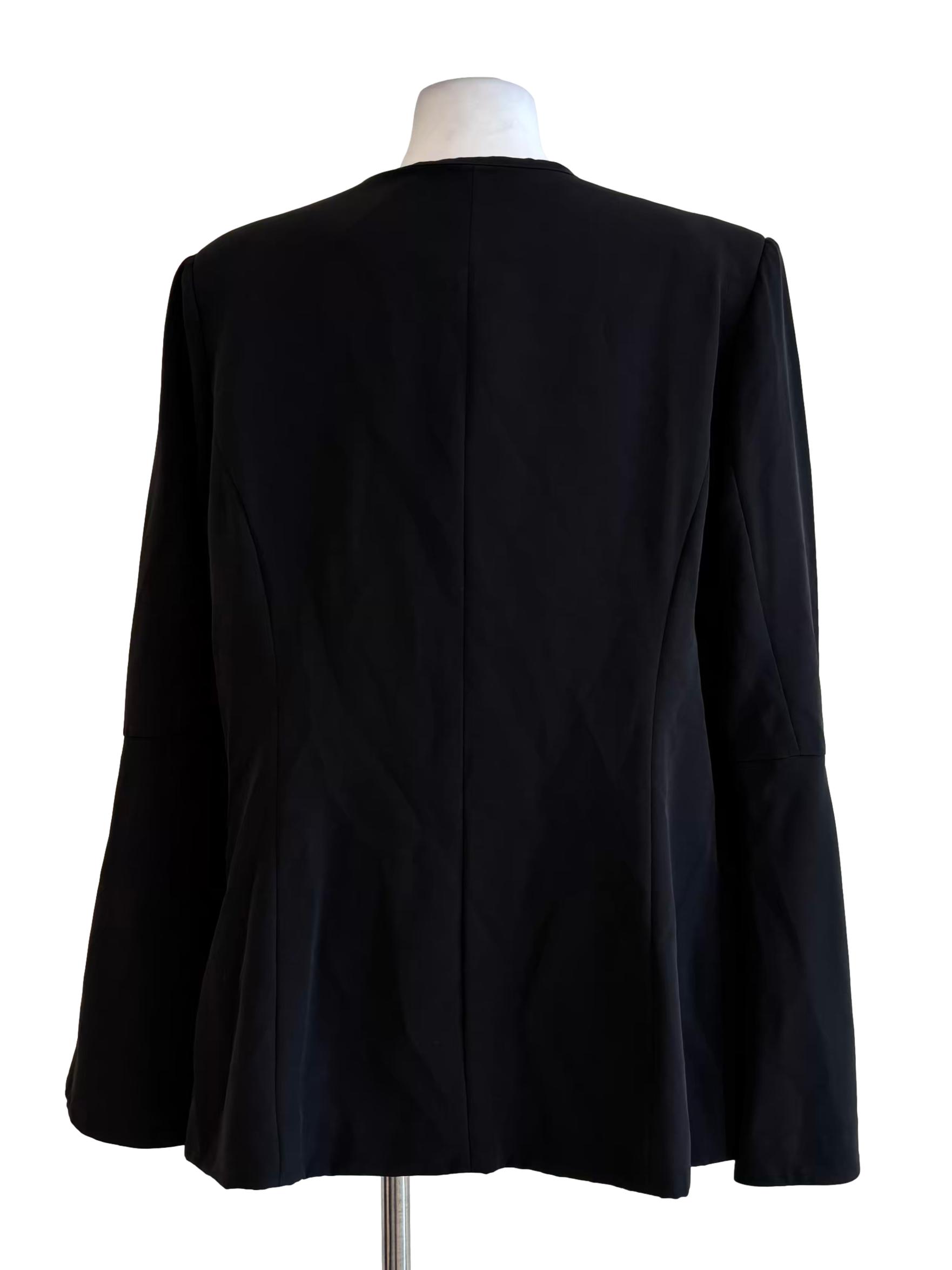 Jet Black V-Neck Blazer
