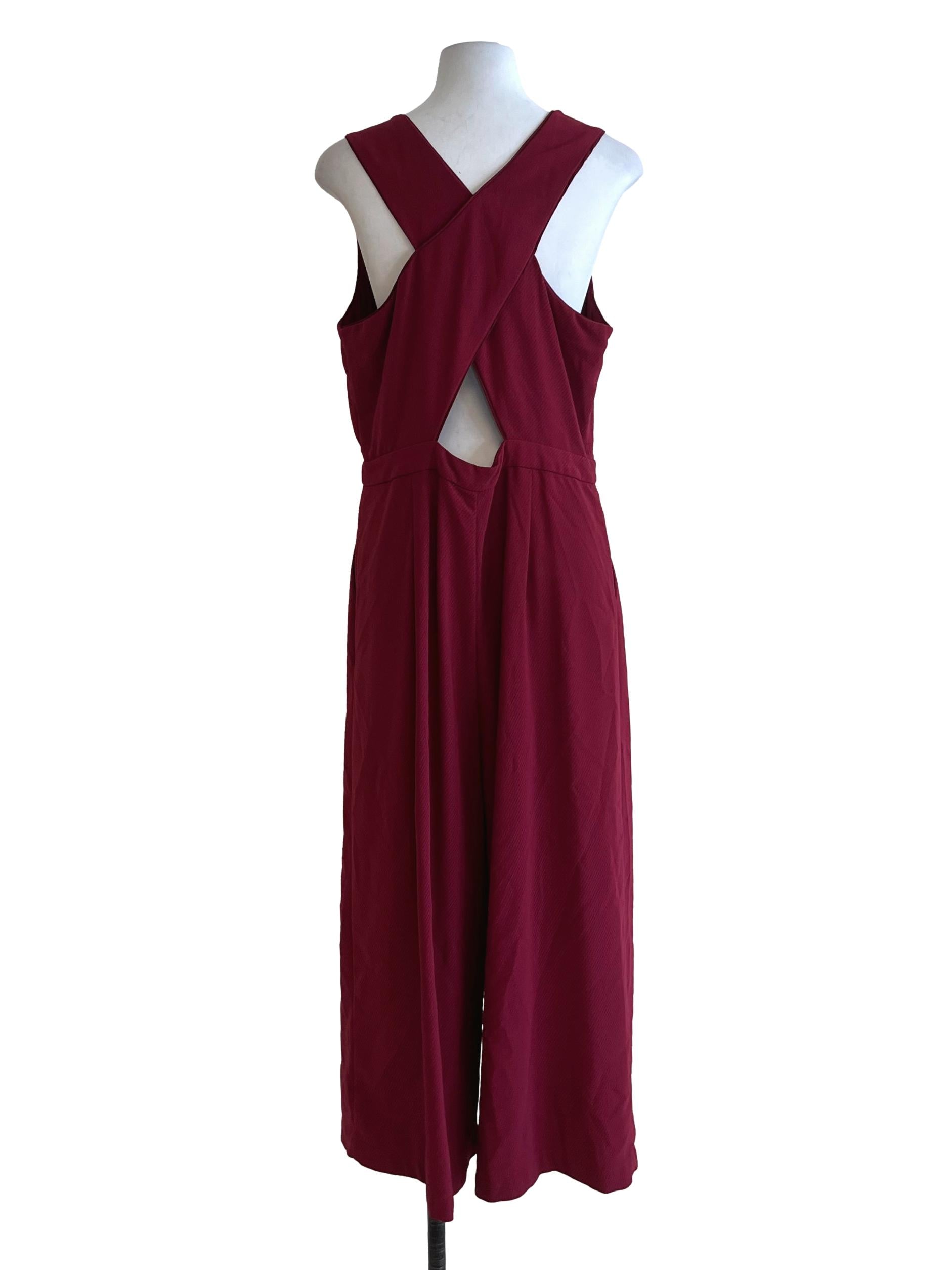Jam Purple V-Neckline Jumpsuit