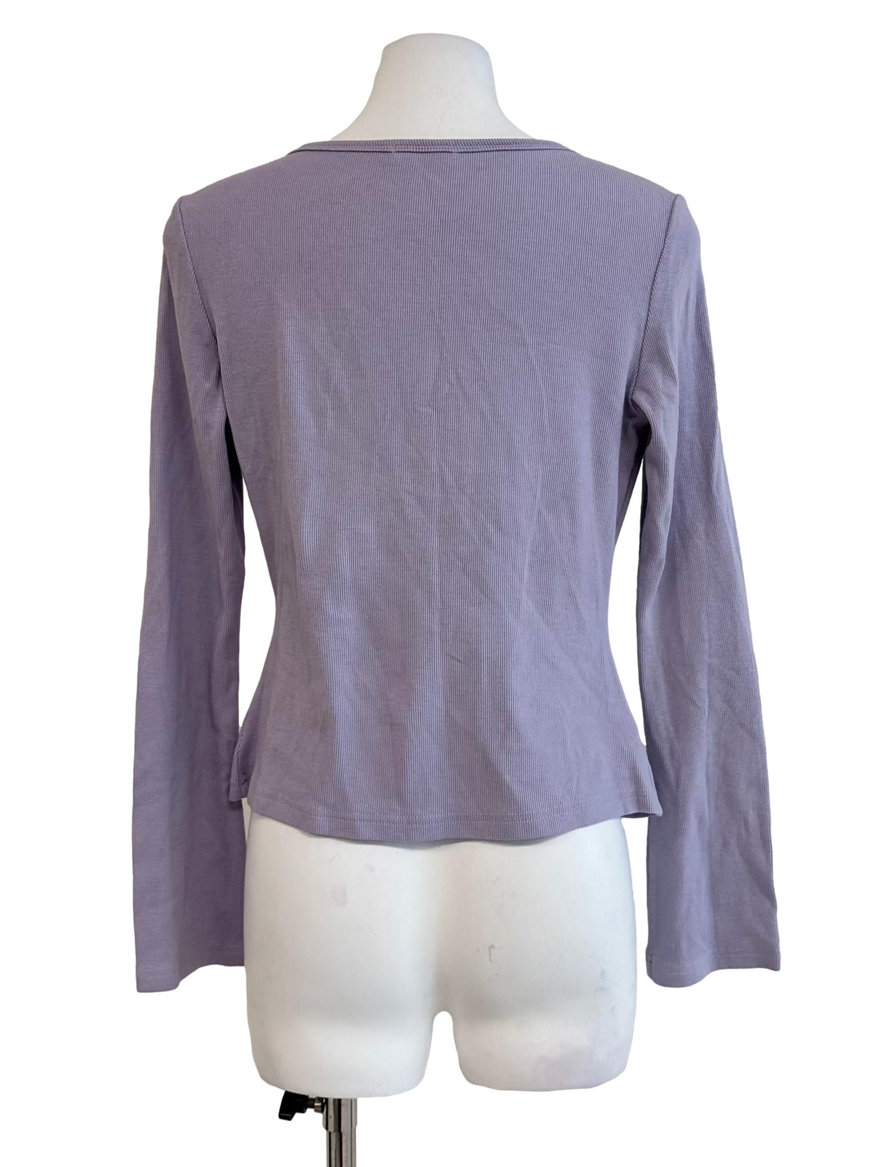 Heather Purple Textured Cardigan
