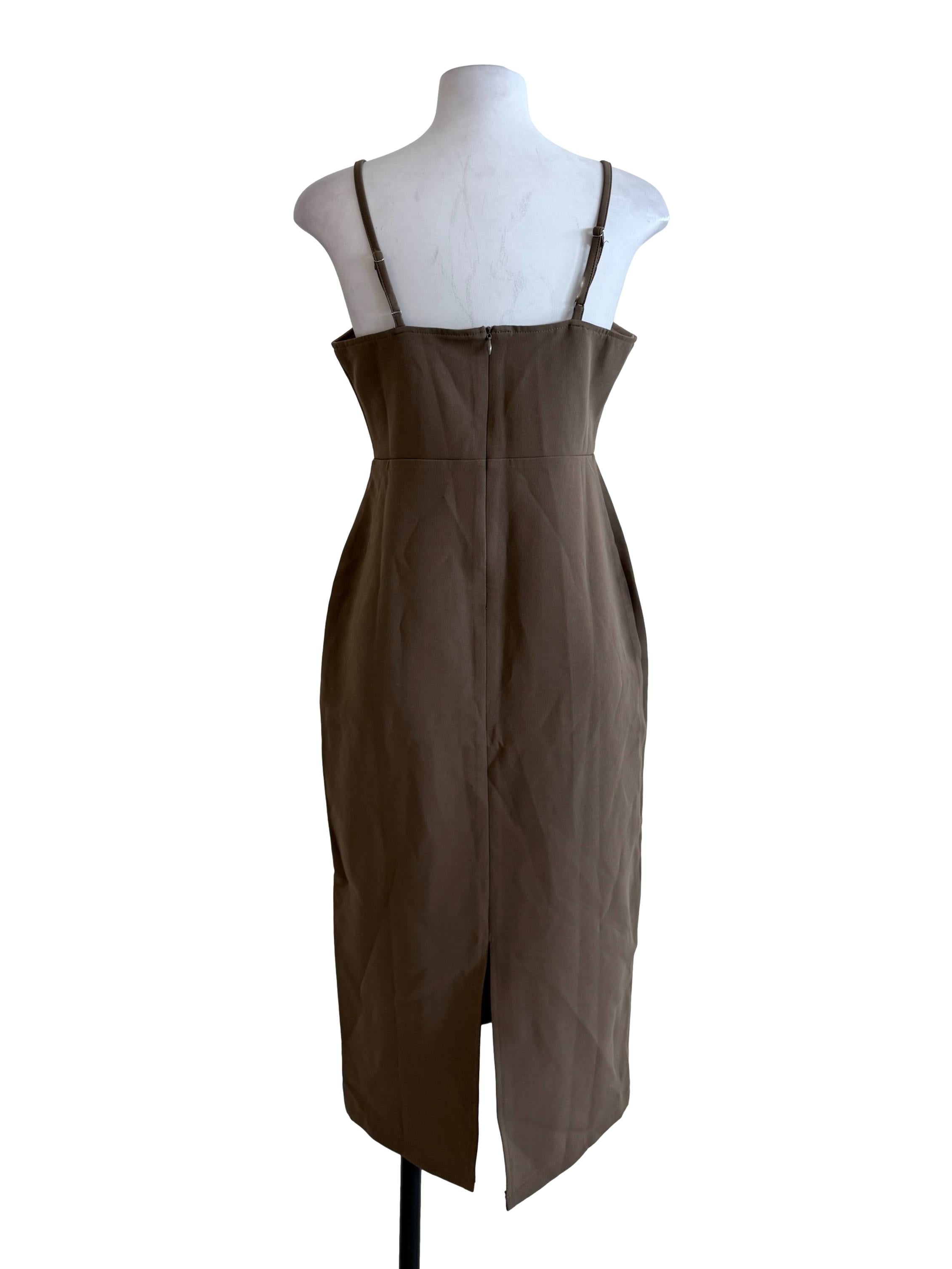 Peanut Brown Sheath Dress