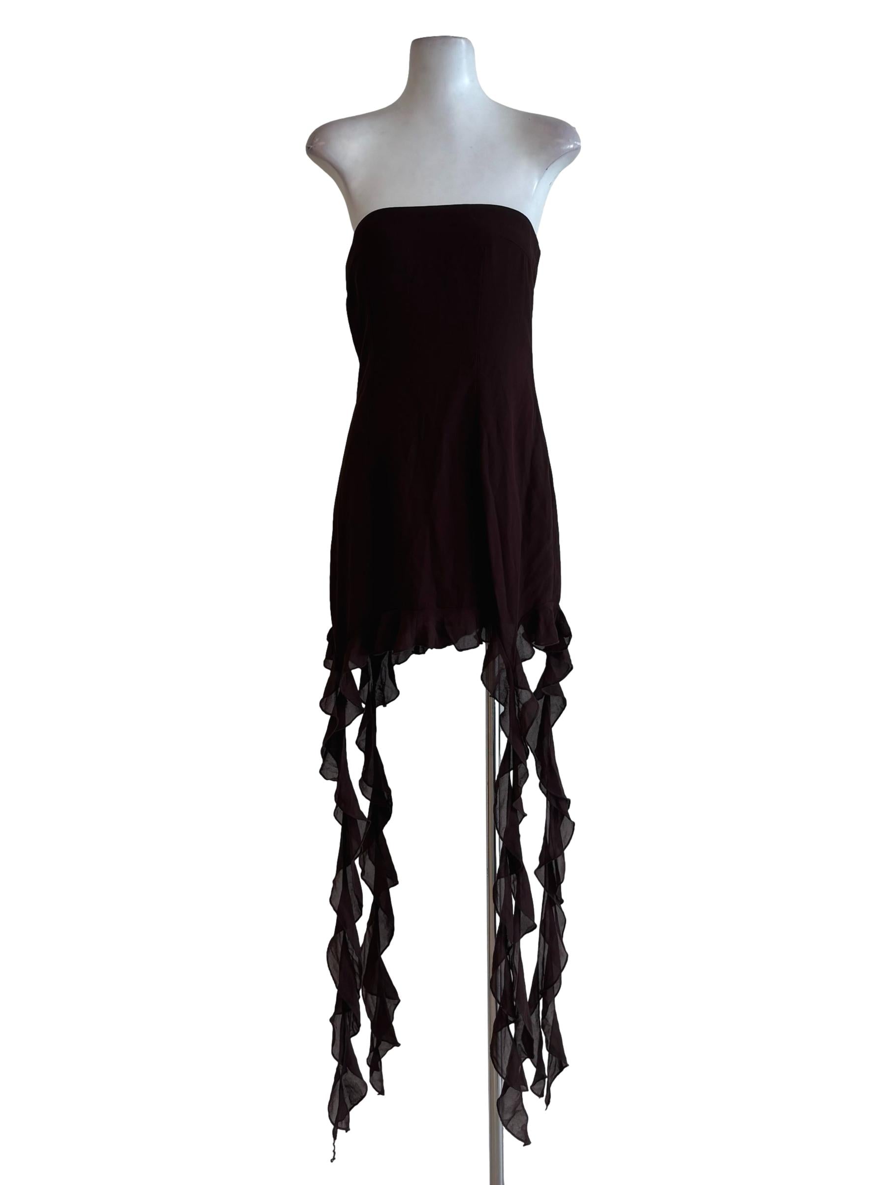 Dark Chocolate Strapless Jellyfish Dress