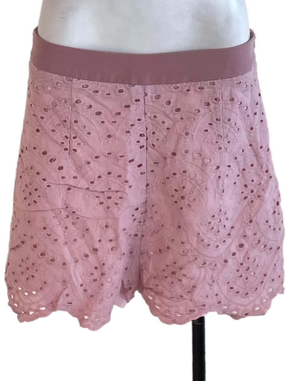 Pink Eyelet Shorts