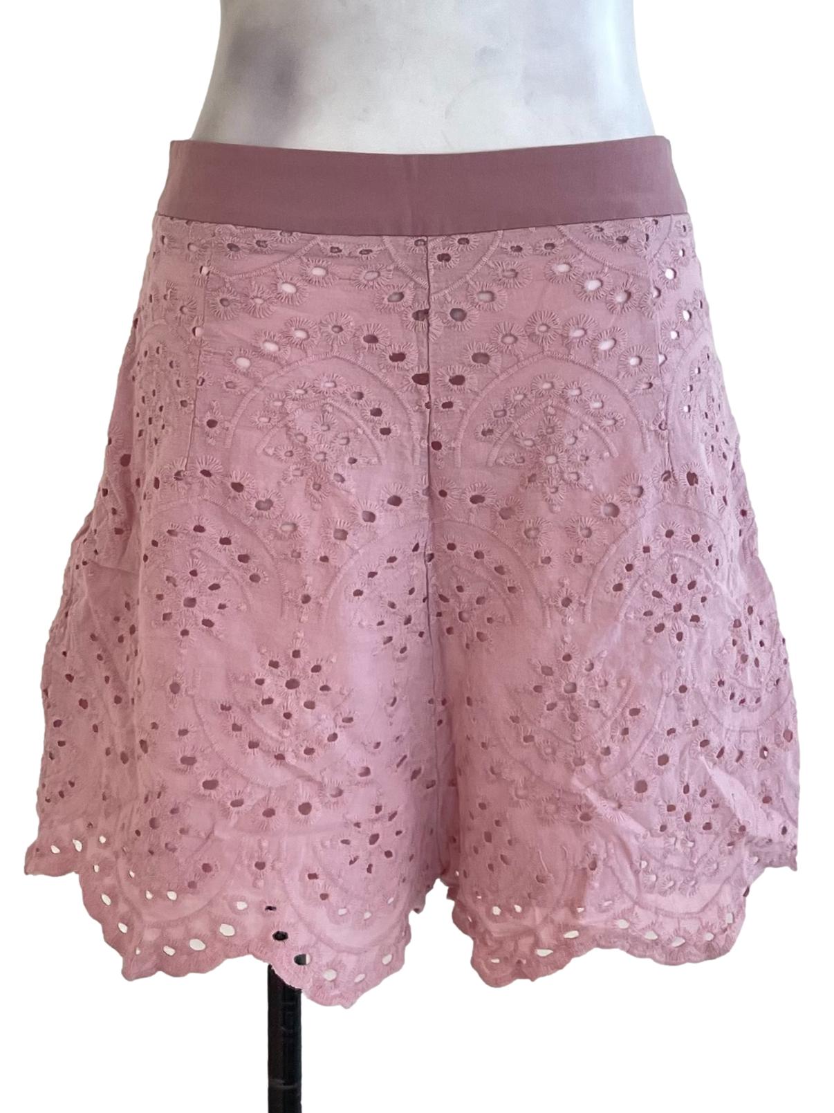 Pink Eyelet Shorts