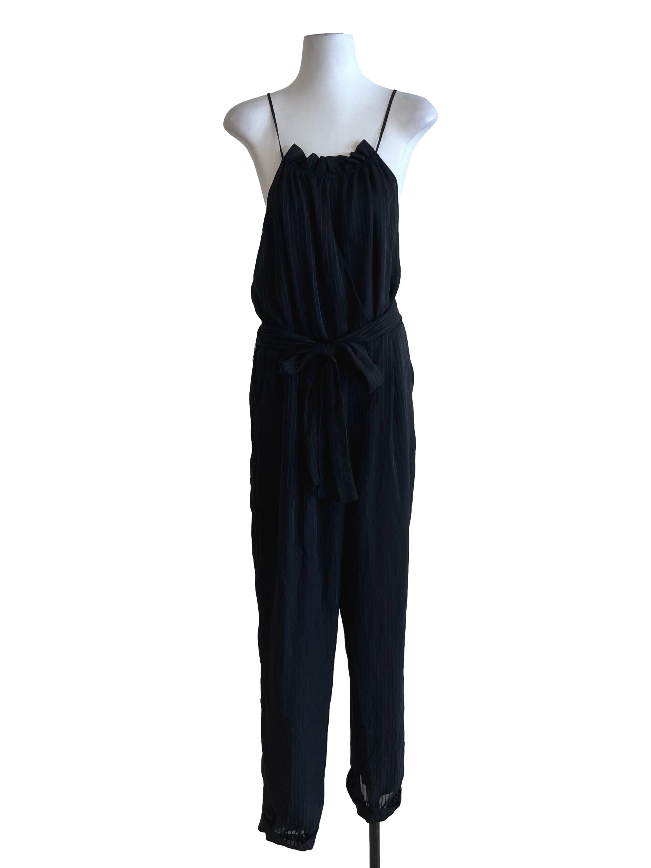 Black Spaghetti Strap Jumpsuit
