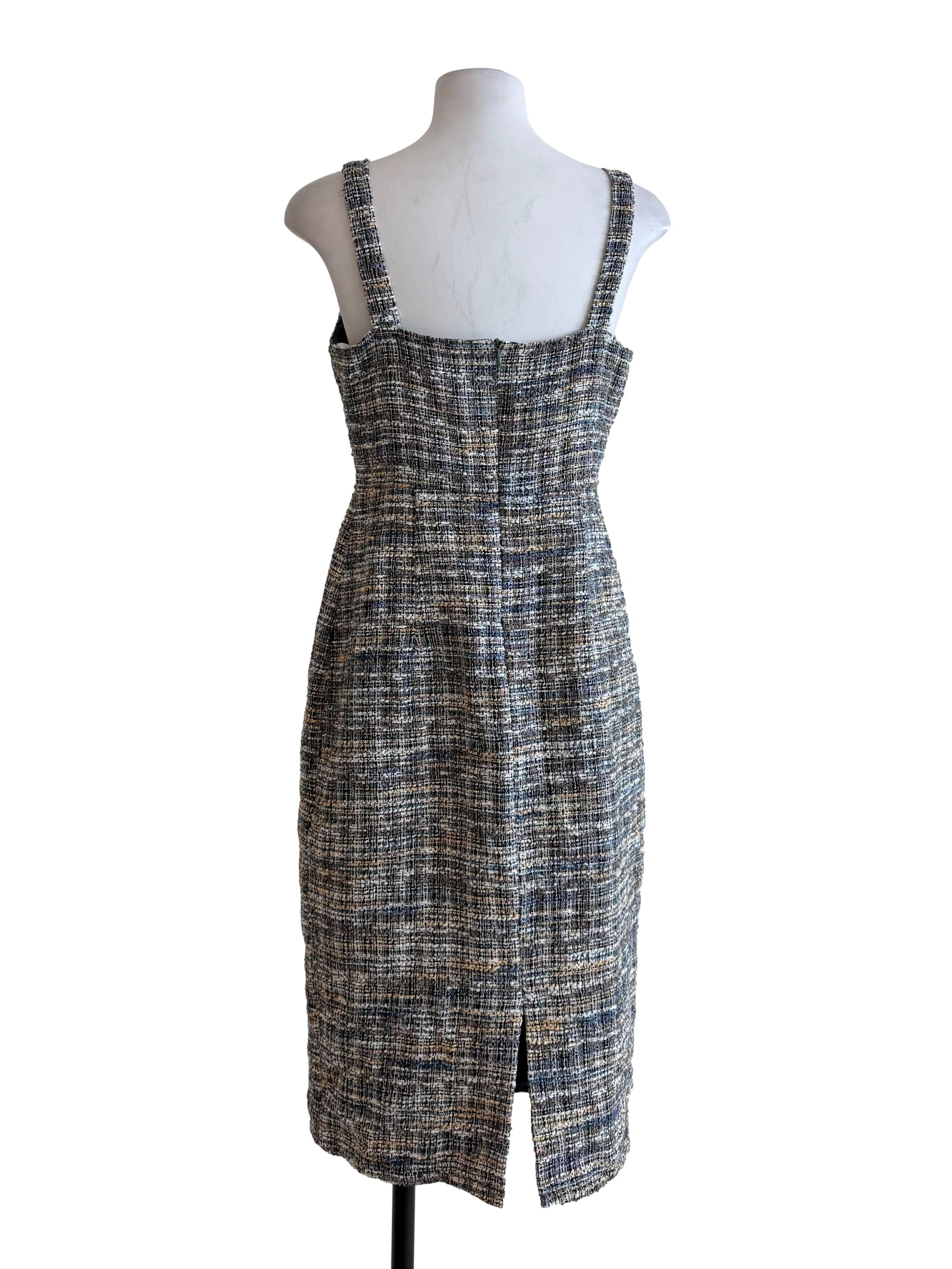 Multicolor Tweed Sheath Dress