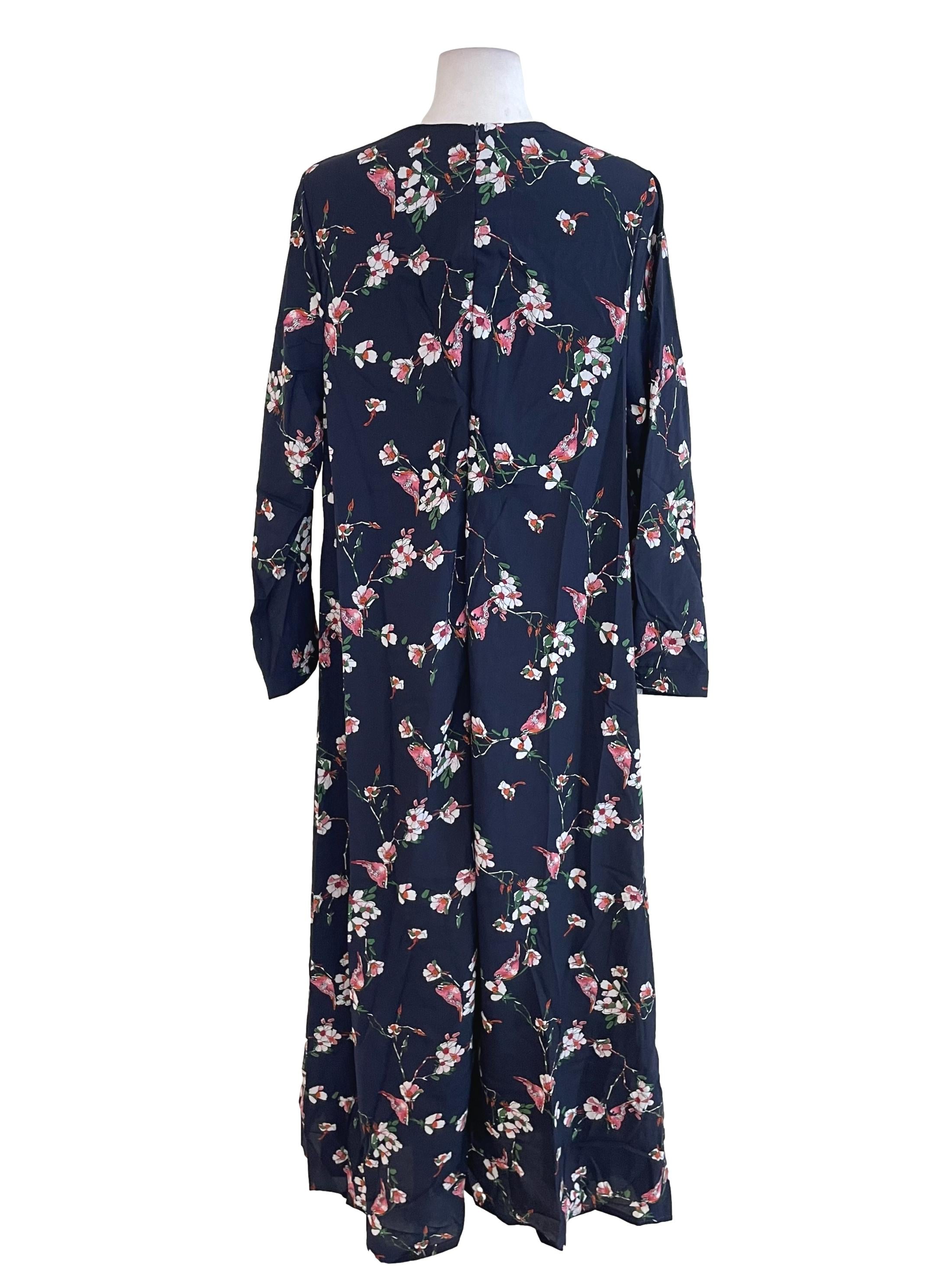 Deep Blue Floral Dress