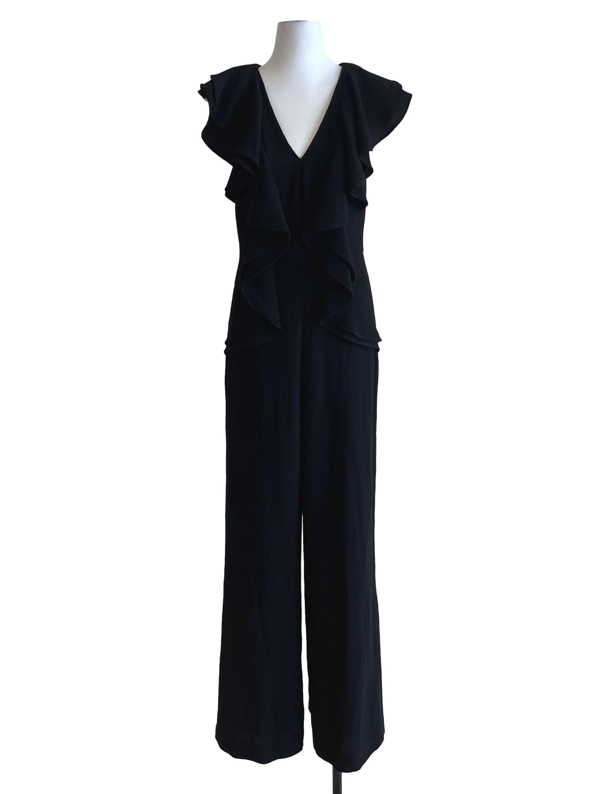 Black V-Neckline Jumpsuit