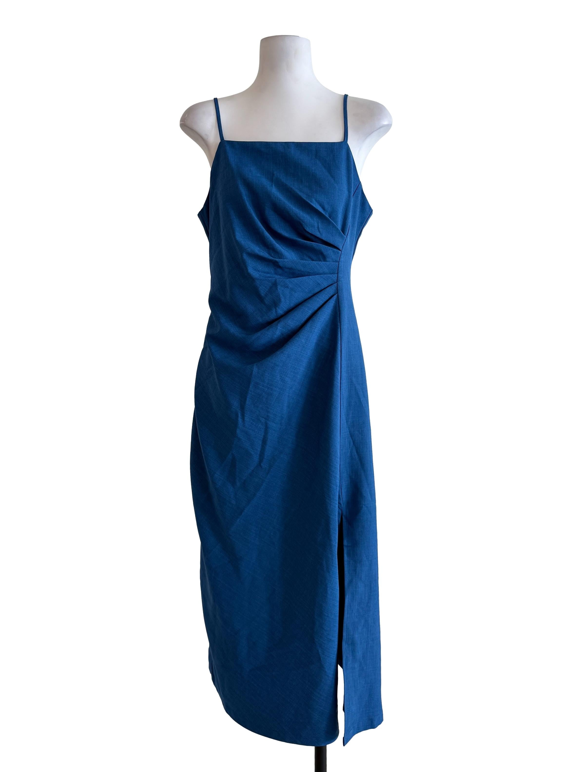 Cobalt Blue Side Ruched Dress