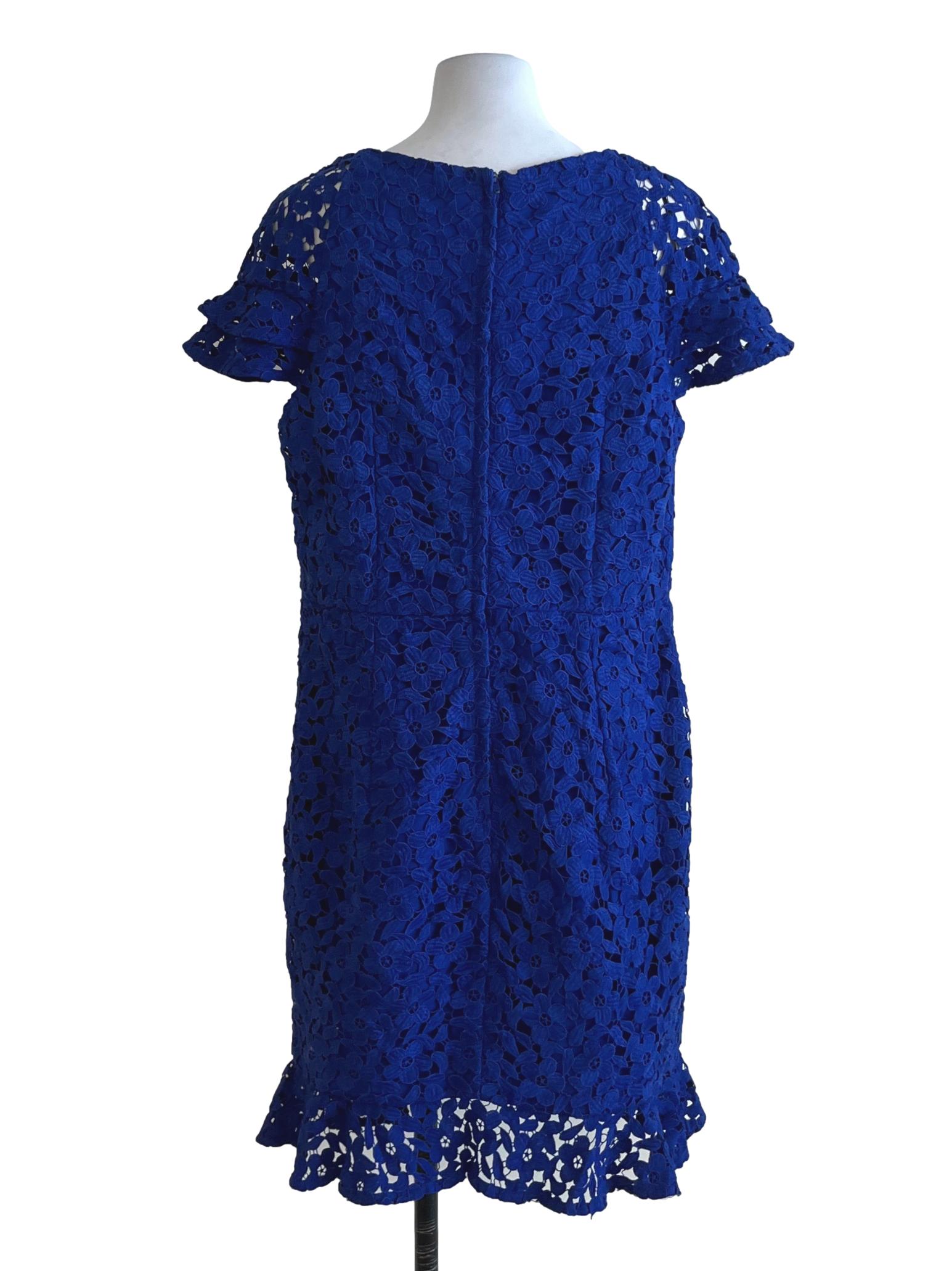 Cobalt Blue Lace Empire Dress