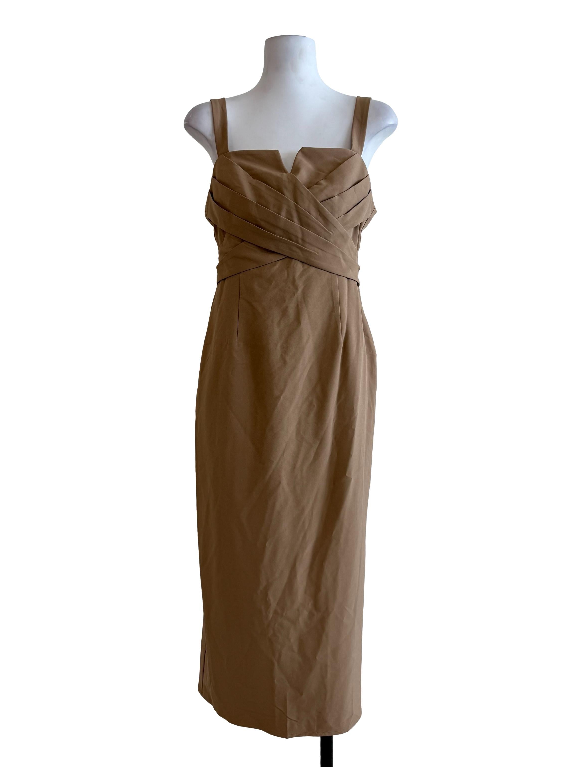 Peanut Brown Criss-Cross Dress