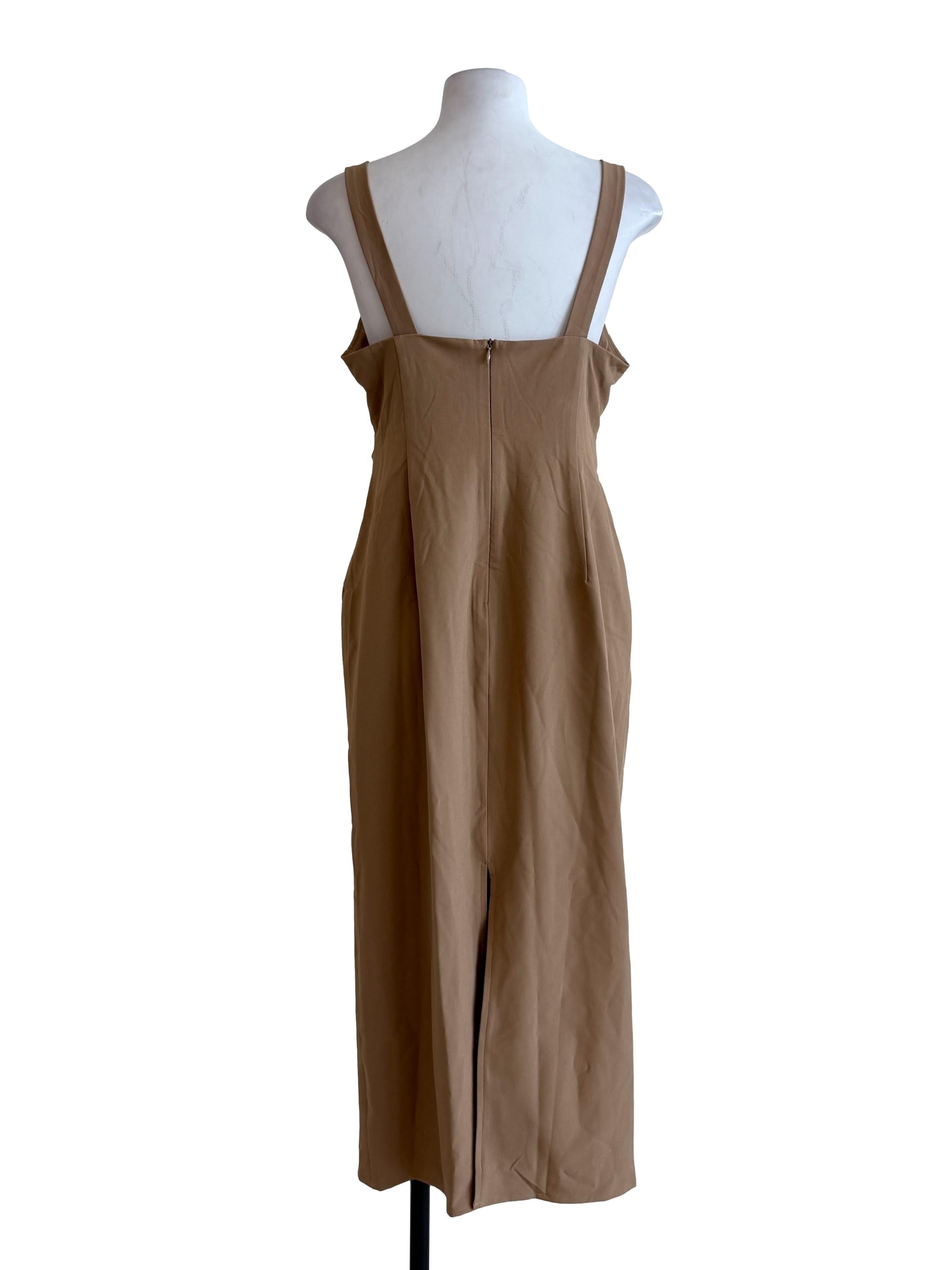 Peanut Brown Criss-Cross Dress