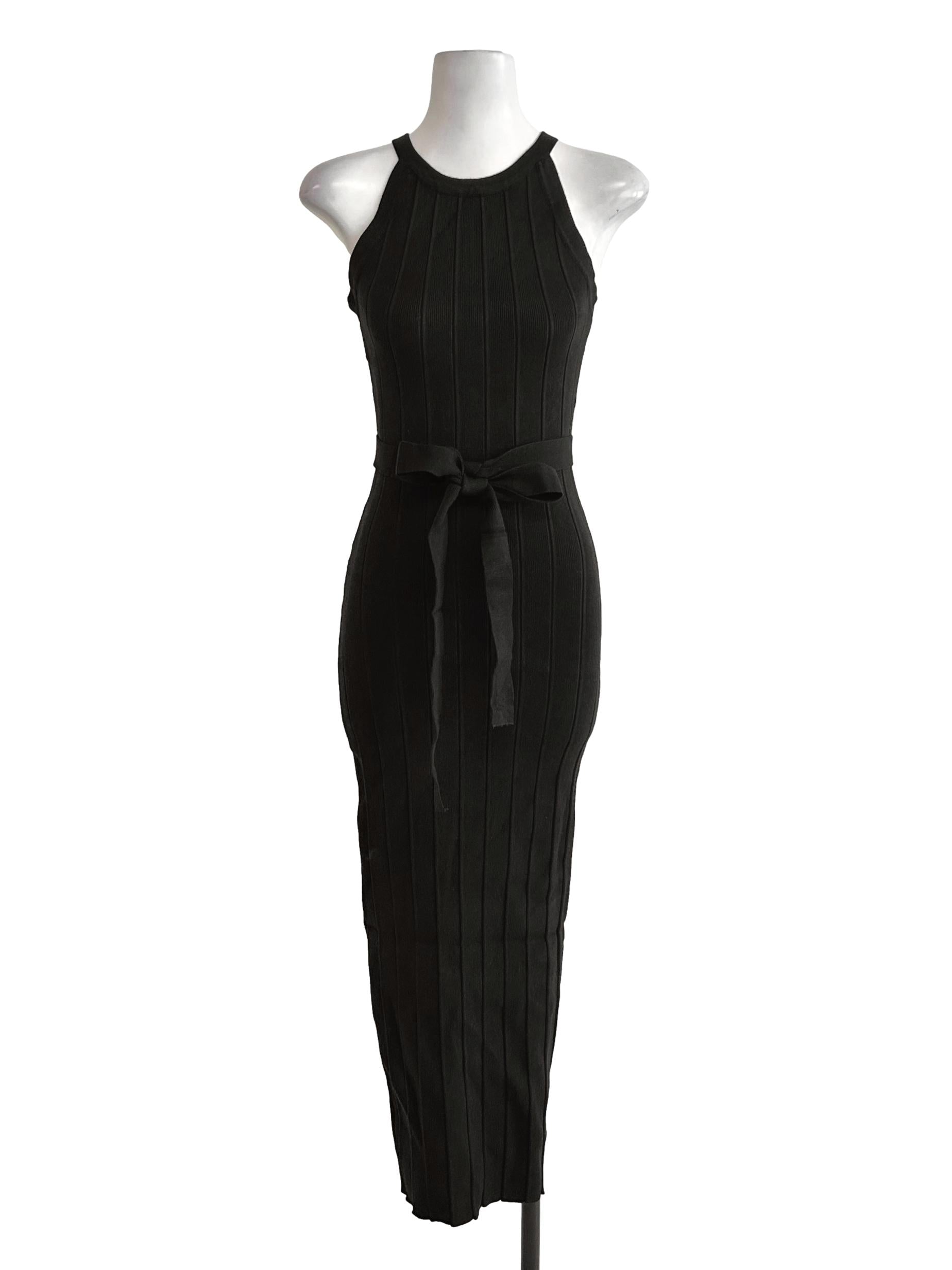 Black Halter Bodycon Dress