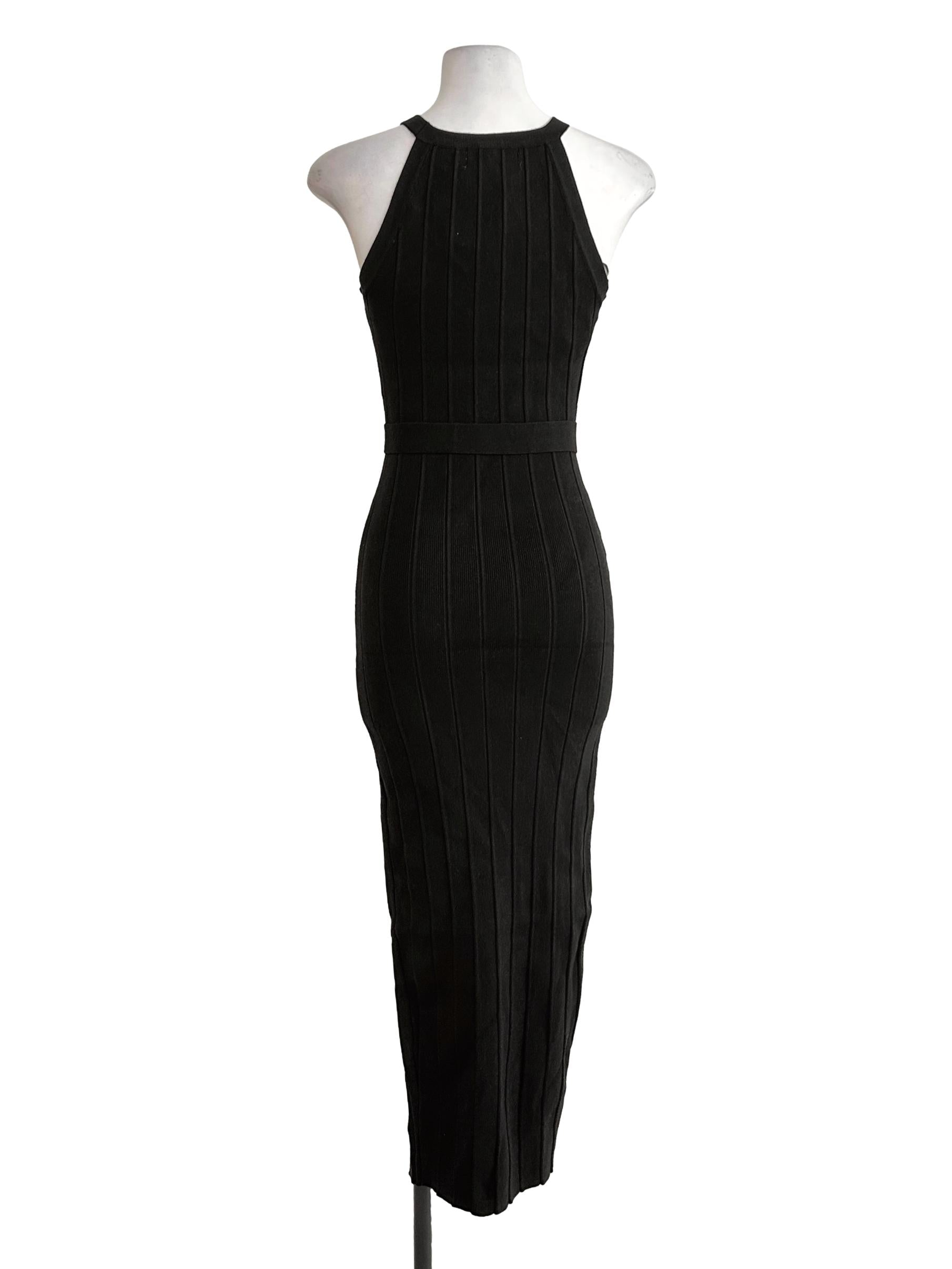 Black Halter Bodycon Dress