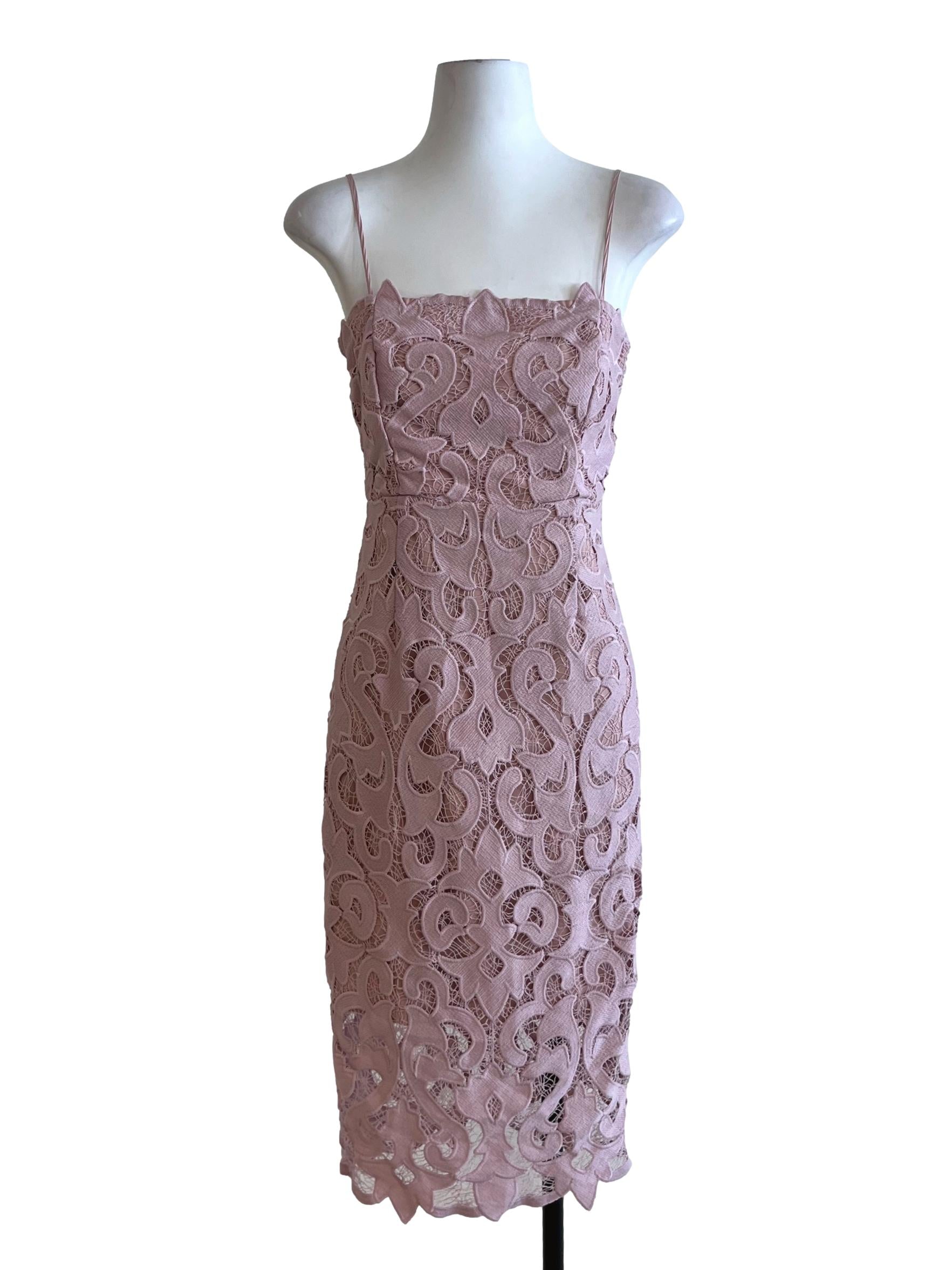 Blush Pink Spaghetti Strap A-Line Dress