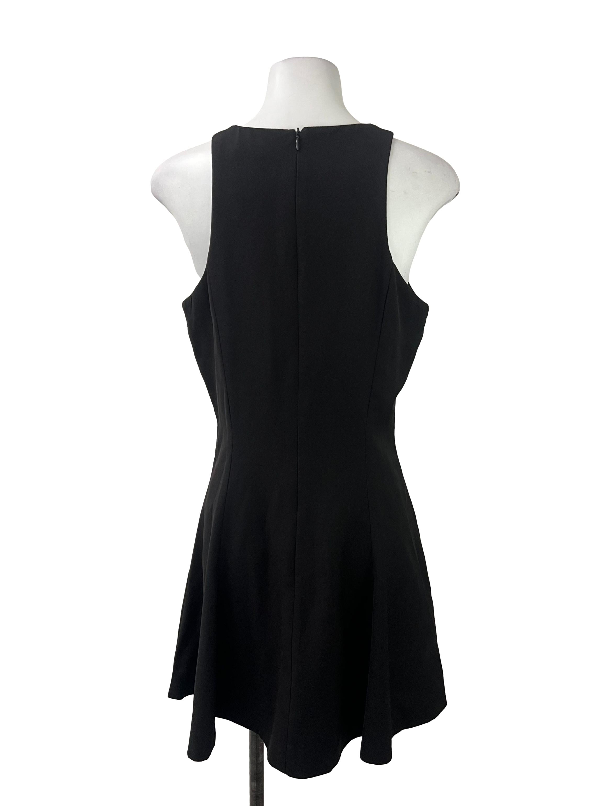 Black Race Back Skater Dress