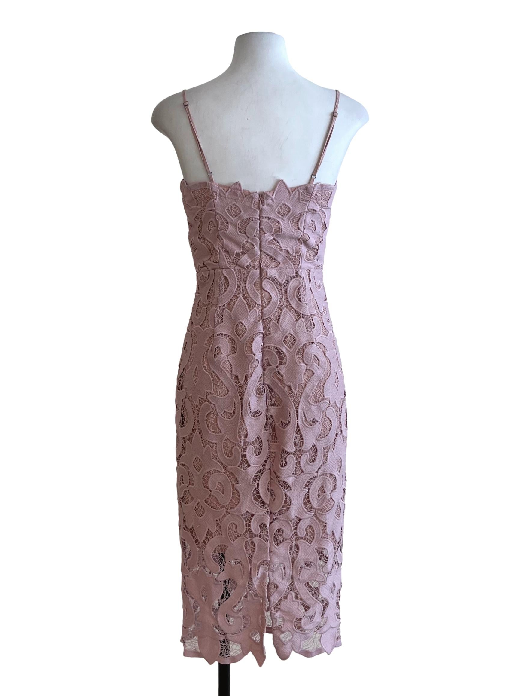 Blush Pink Spaghetti Strap A-Line Dress