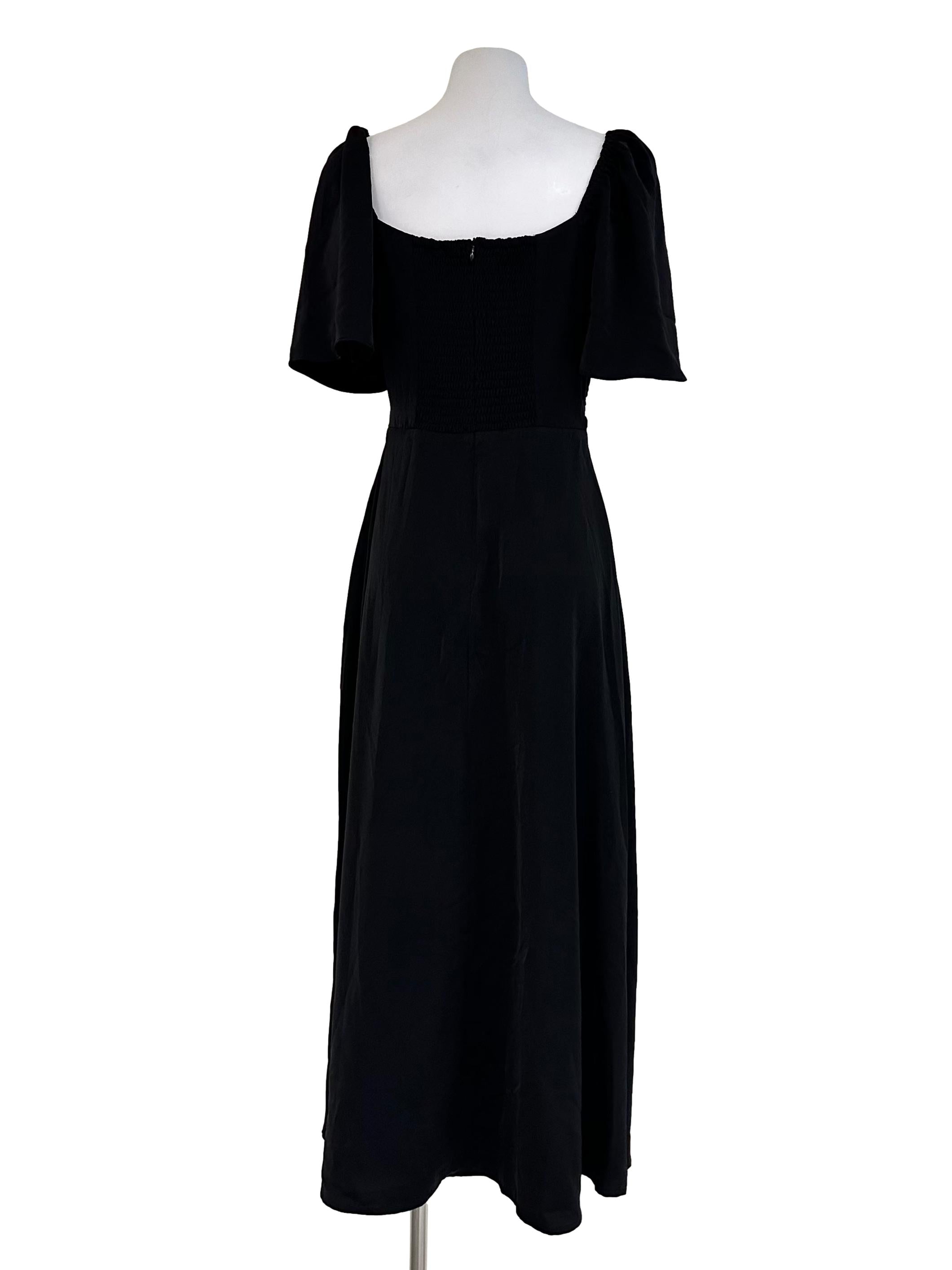 Sable Black Padded Maxi Dress