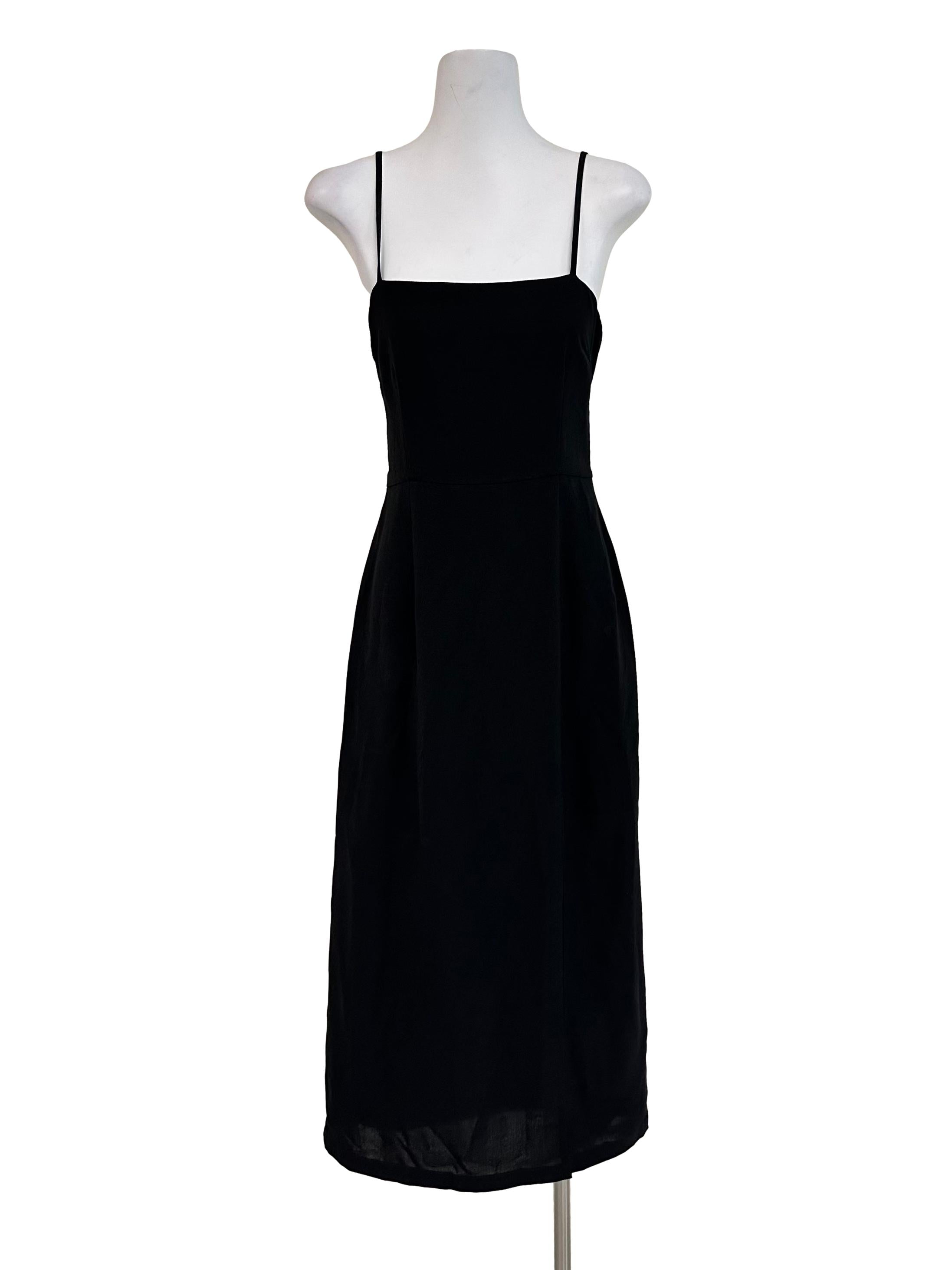 Onyx Black Slip Dress YHF