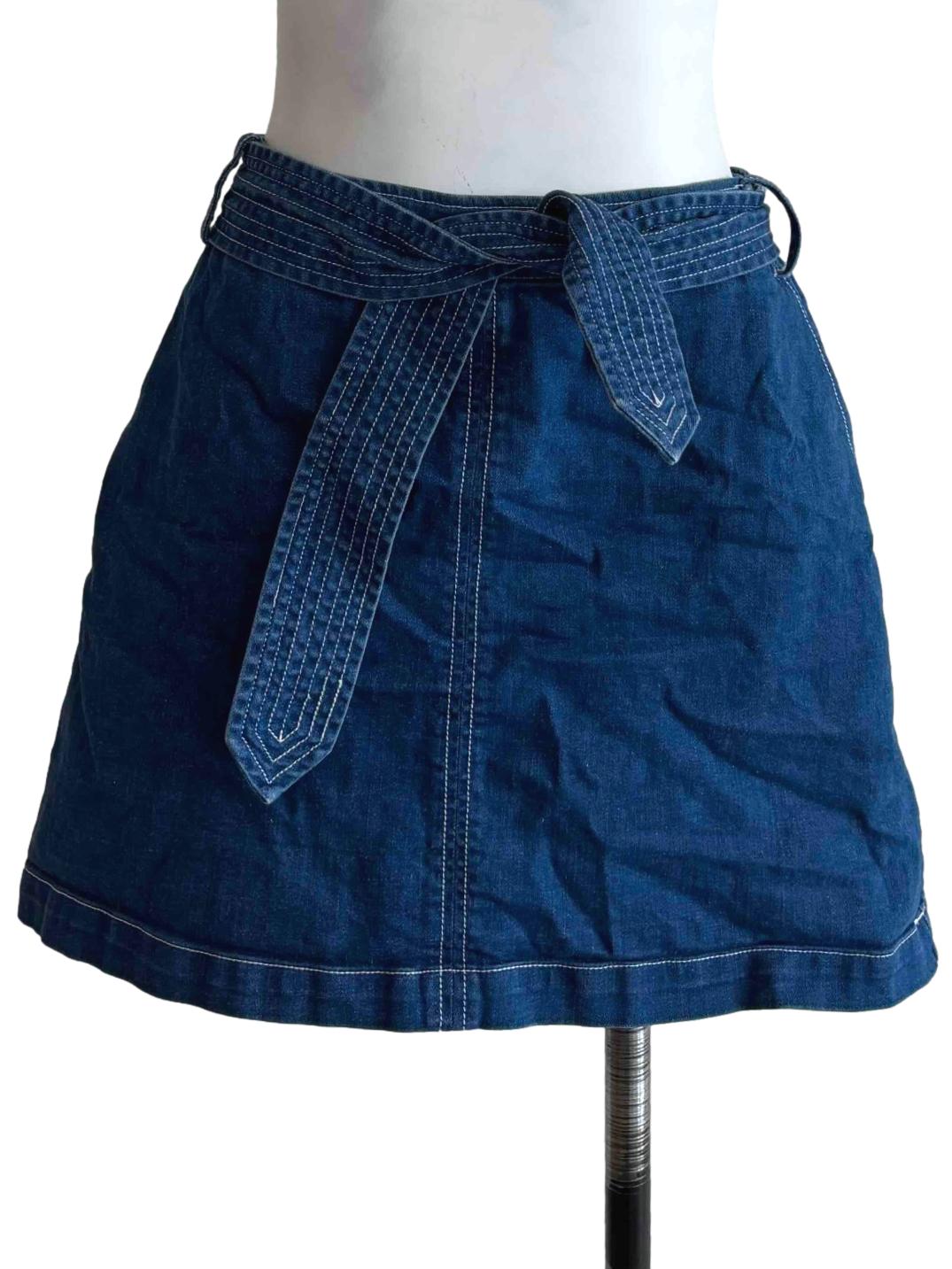 Admiral Blue Mini Denim Skirt