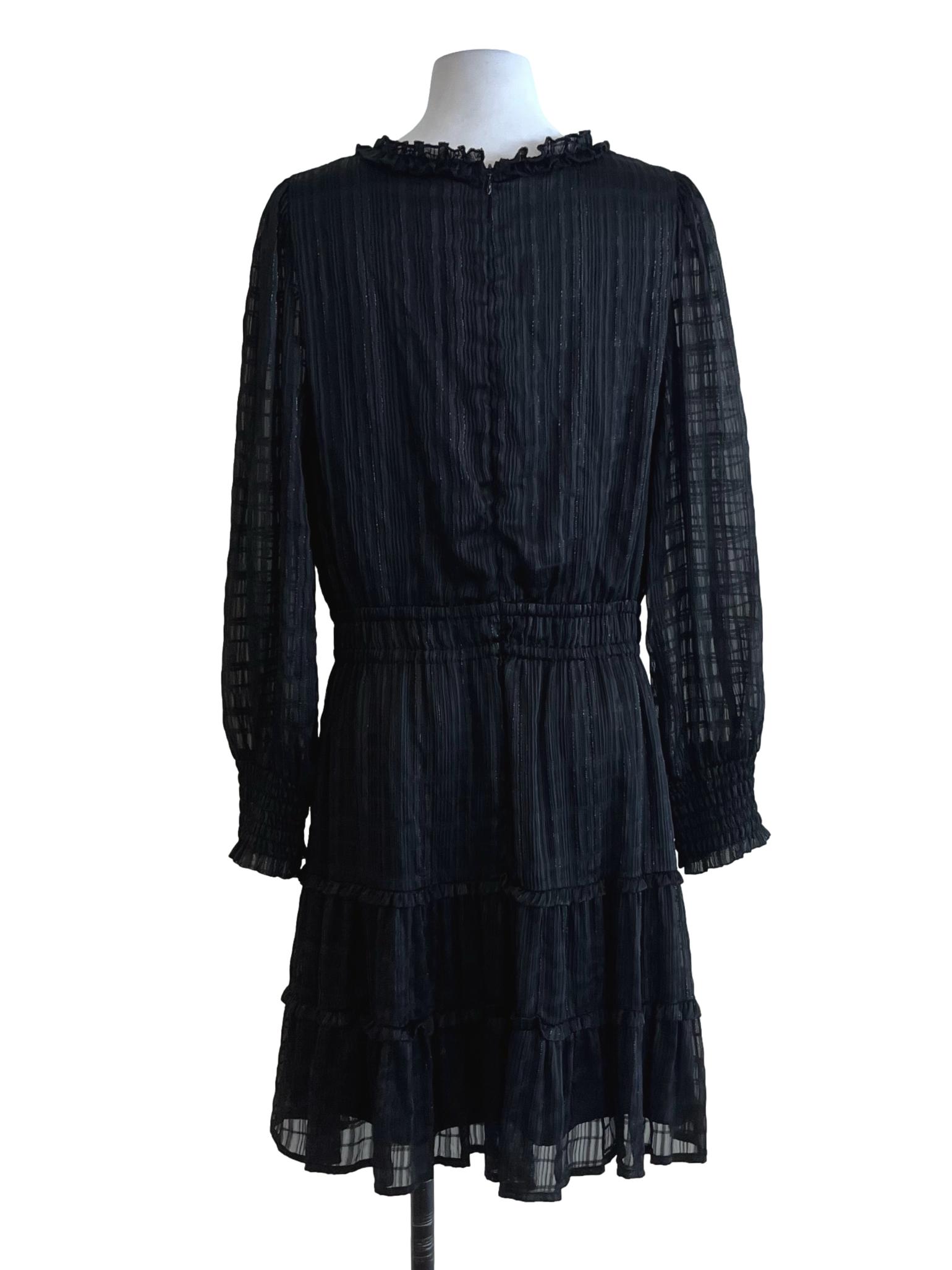 Black V-Neckline Empire Dress