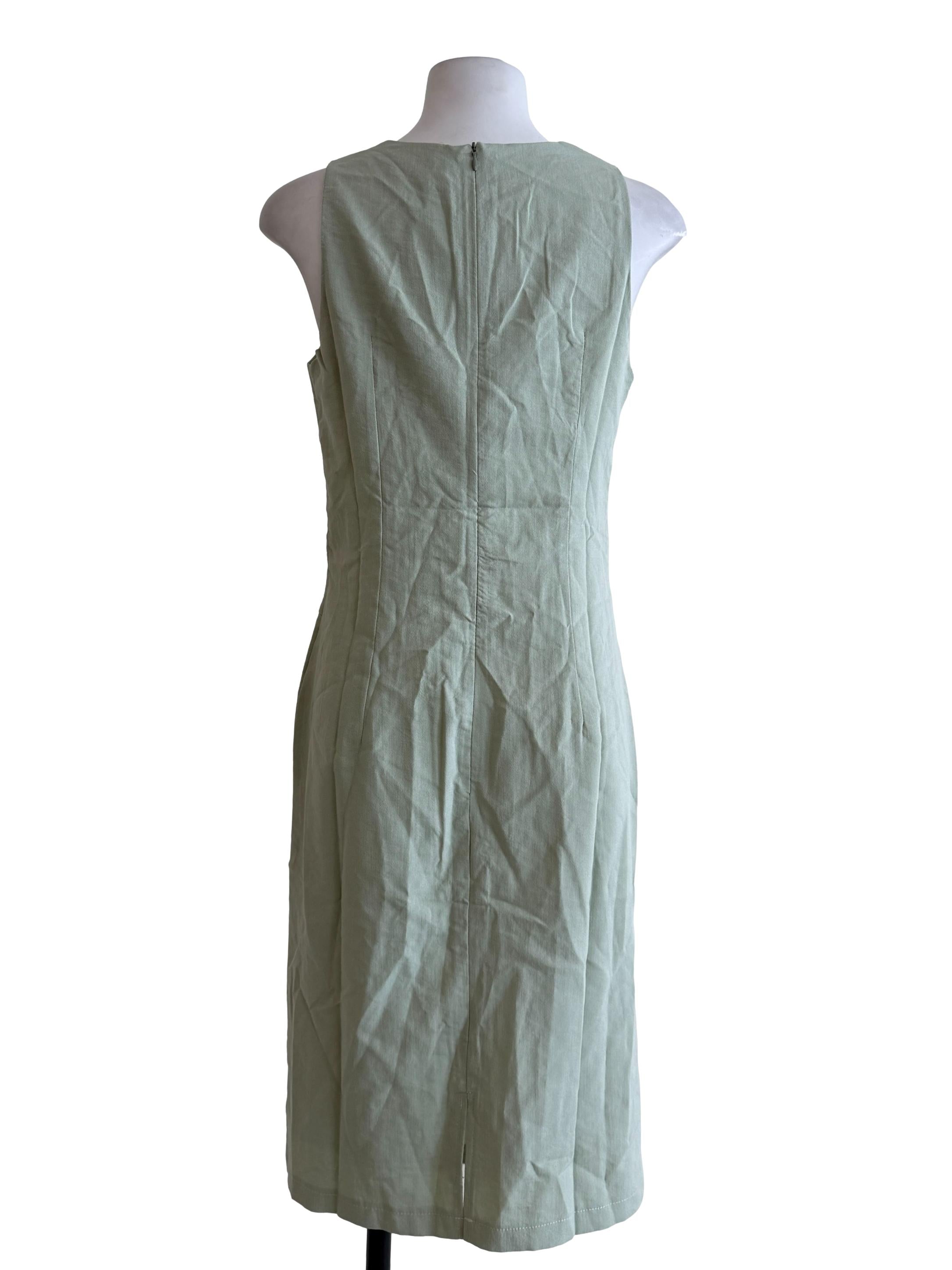 Olive Green Round Neck Dress
