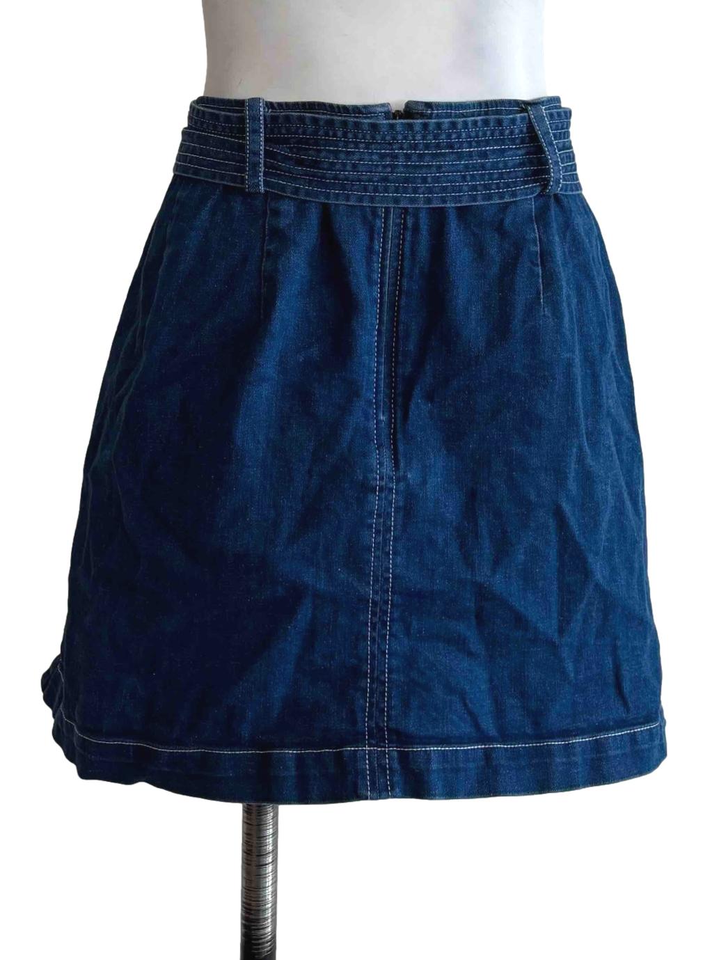 Admiral Blue Mini Denim Skirt