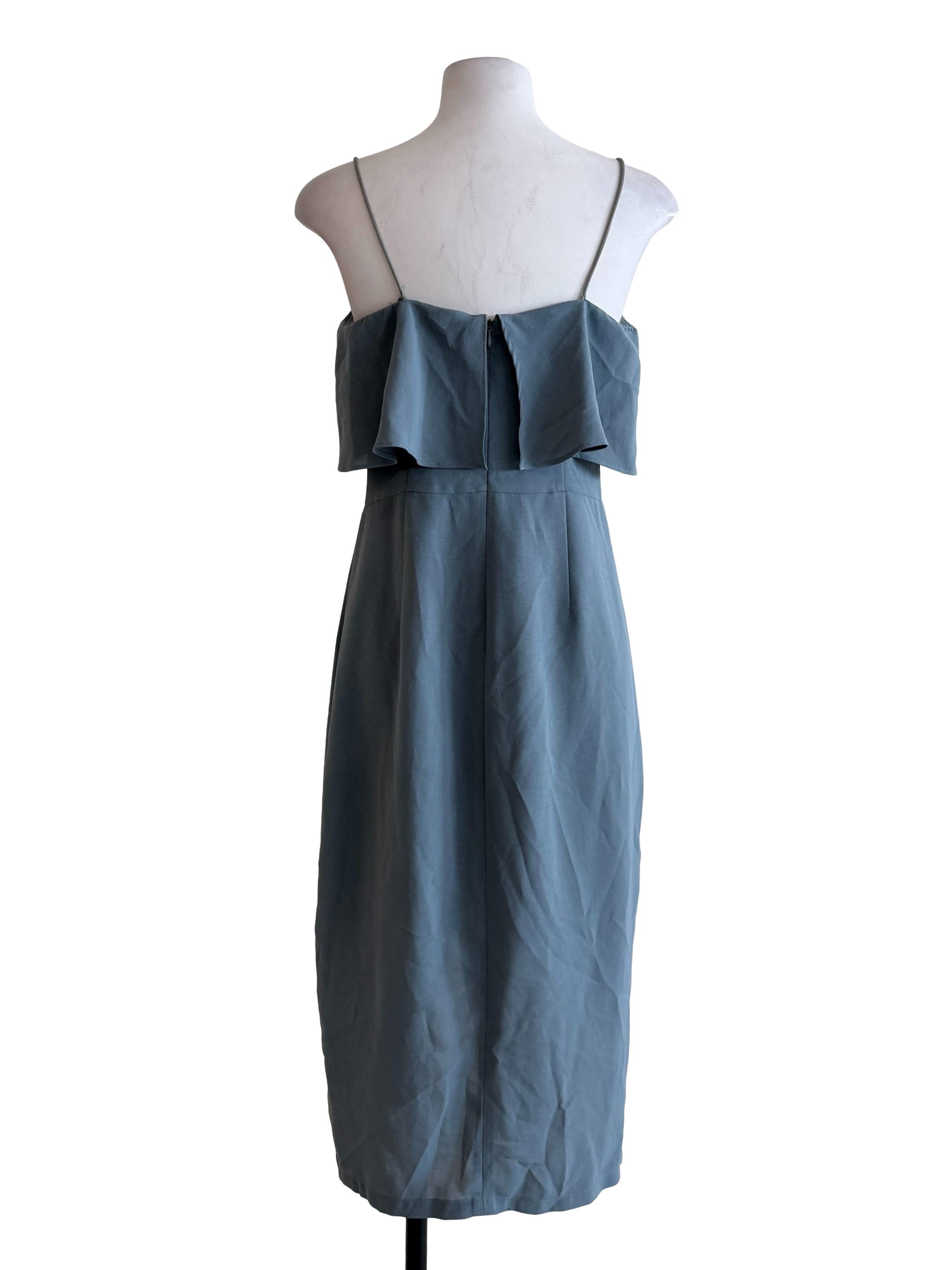 Aegean Blue Side Button Dress