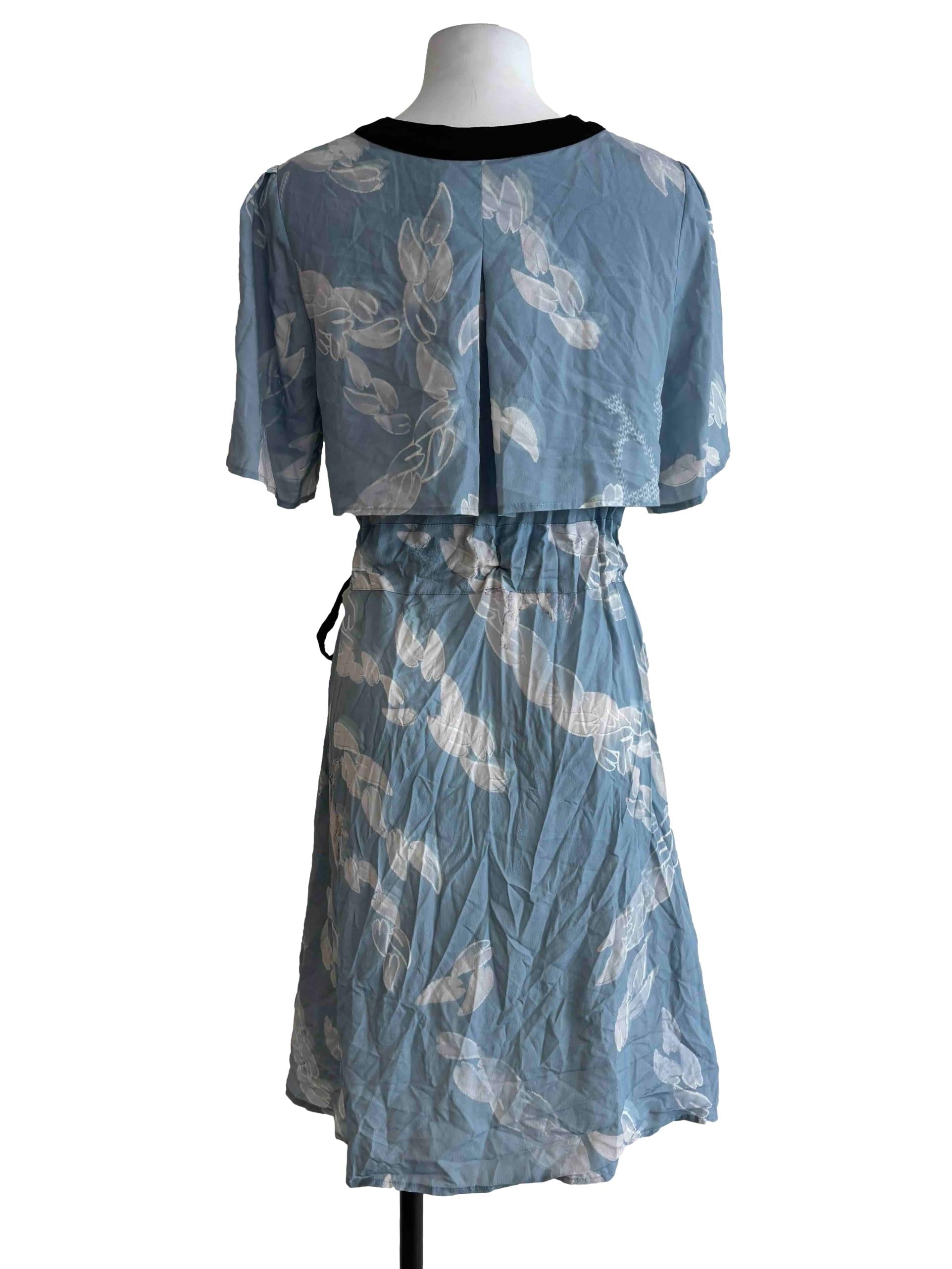 Sapphire Blue Black Belt Dress