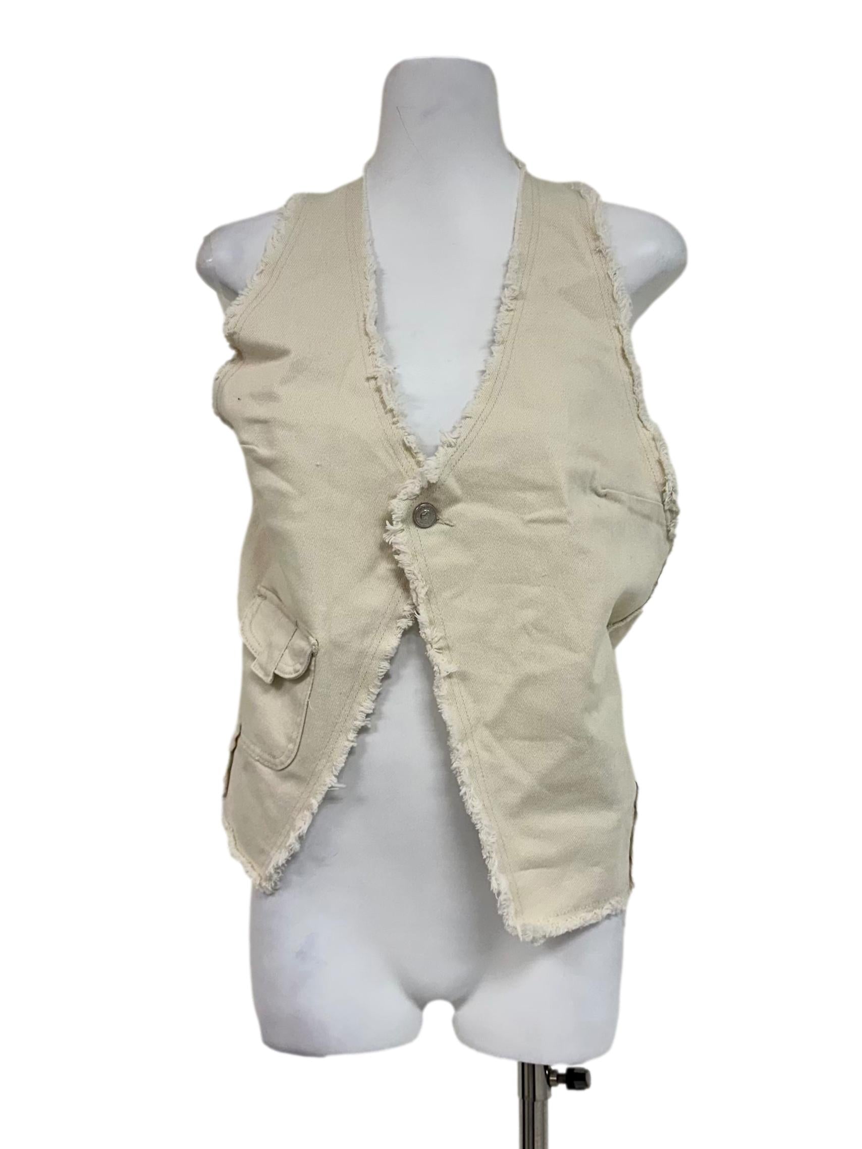 Cream White Halter Vest