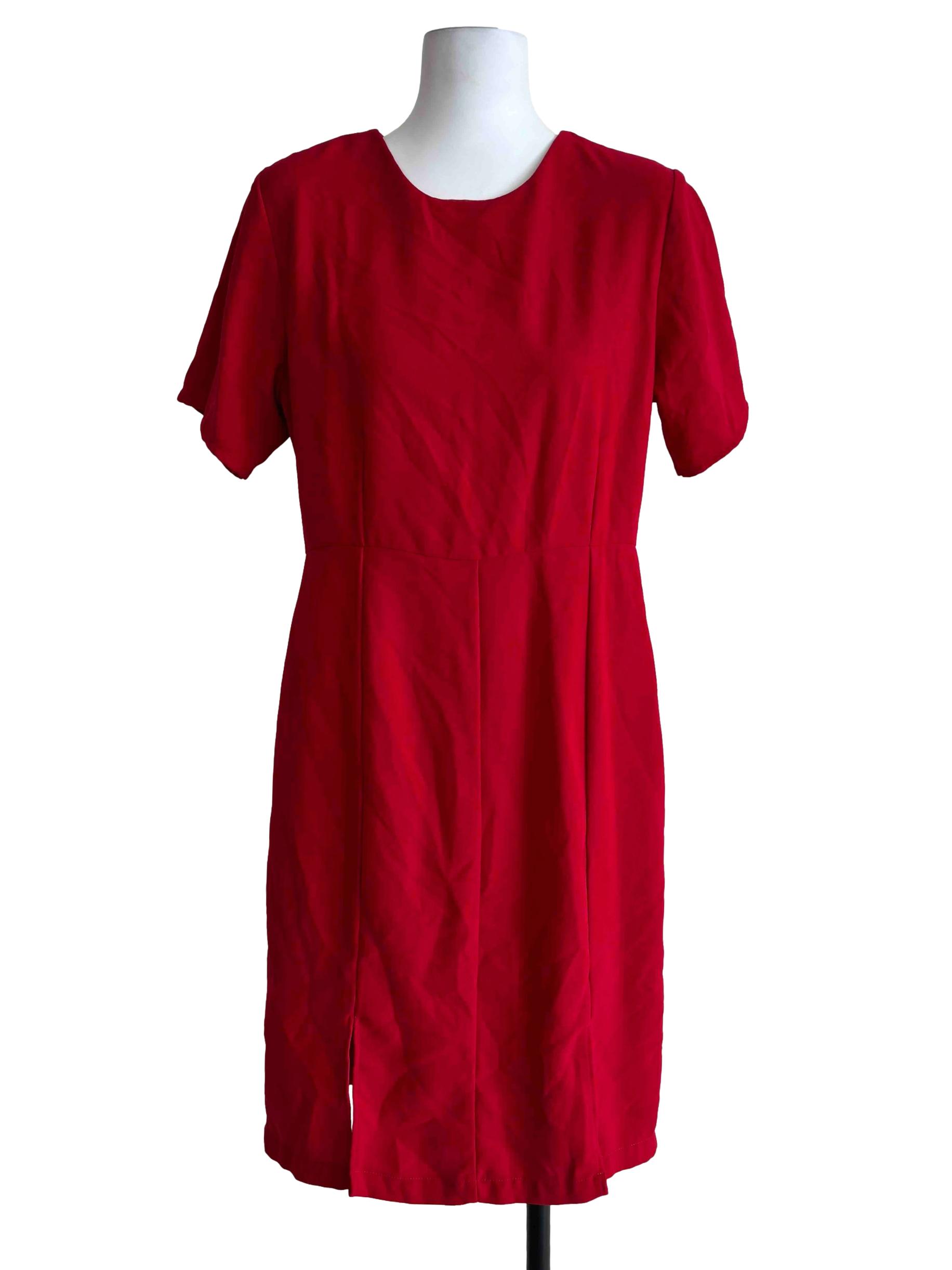 Candy Red Round Neck Dress