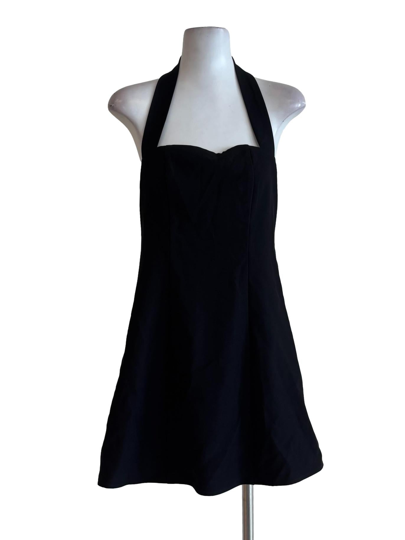 Soft Black Queen Anne Dress