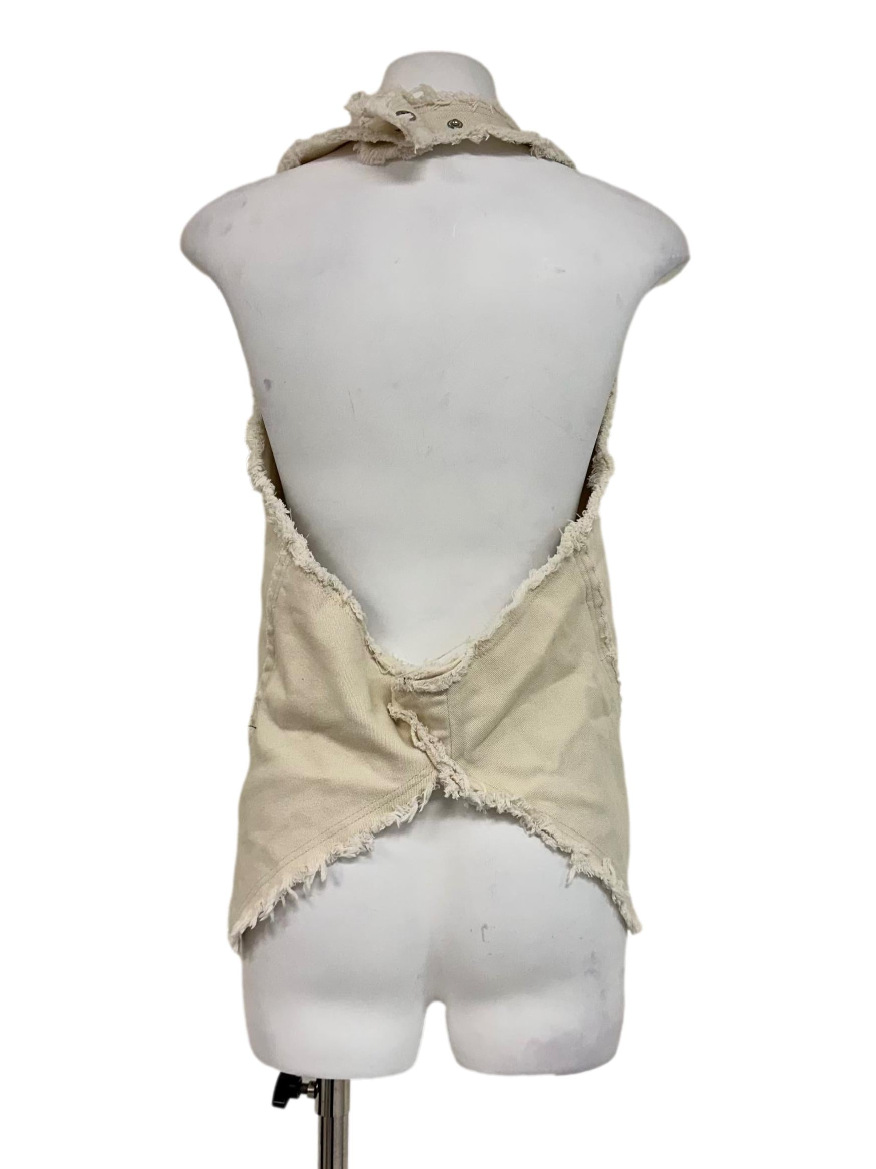 Cream White Halter Vest
