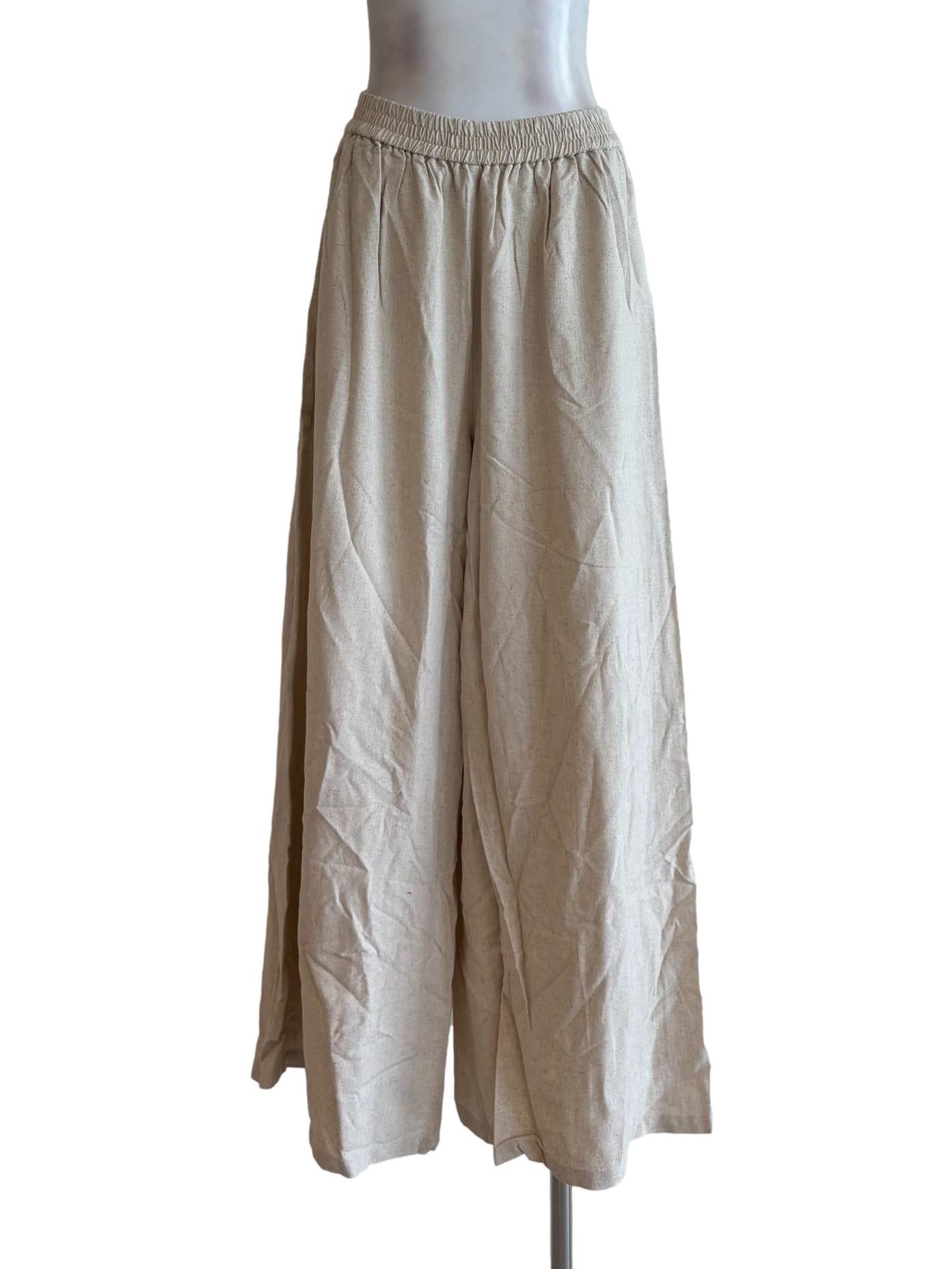 Merino Wide Linen Pants