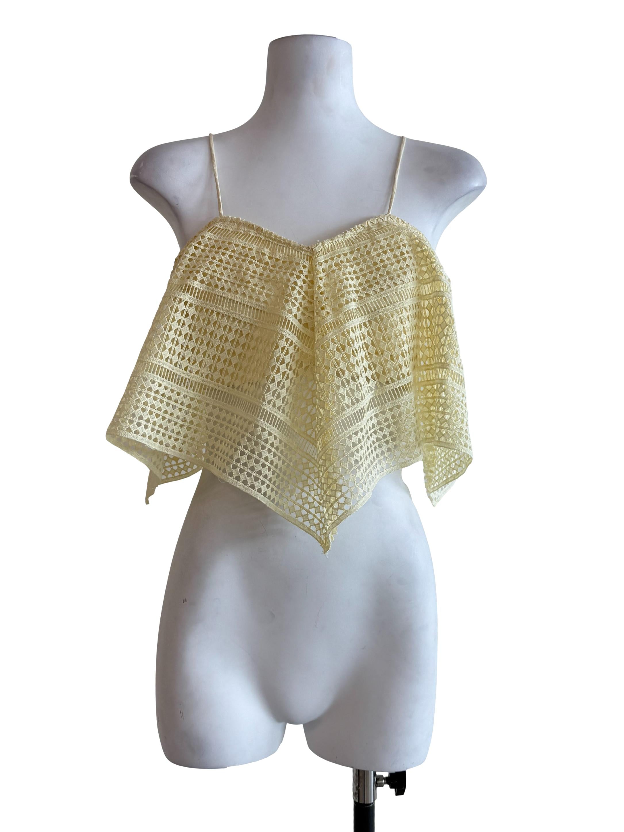Pineapple Yellow Lace Top