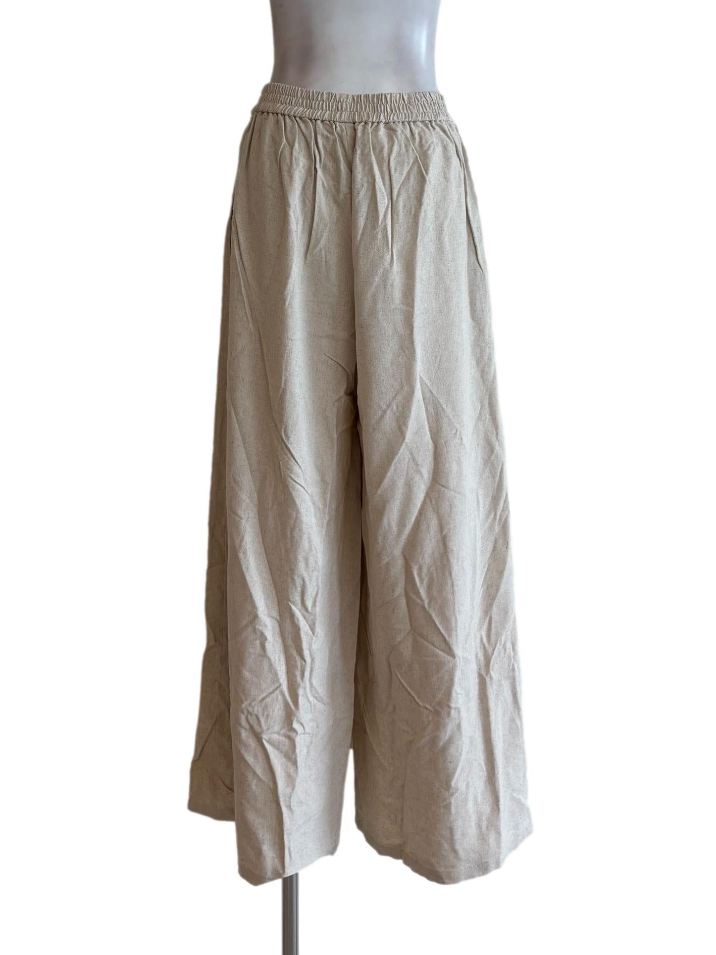 Merino Wide Linen Pants