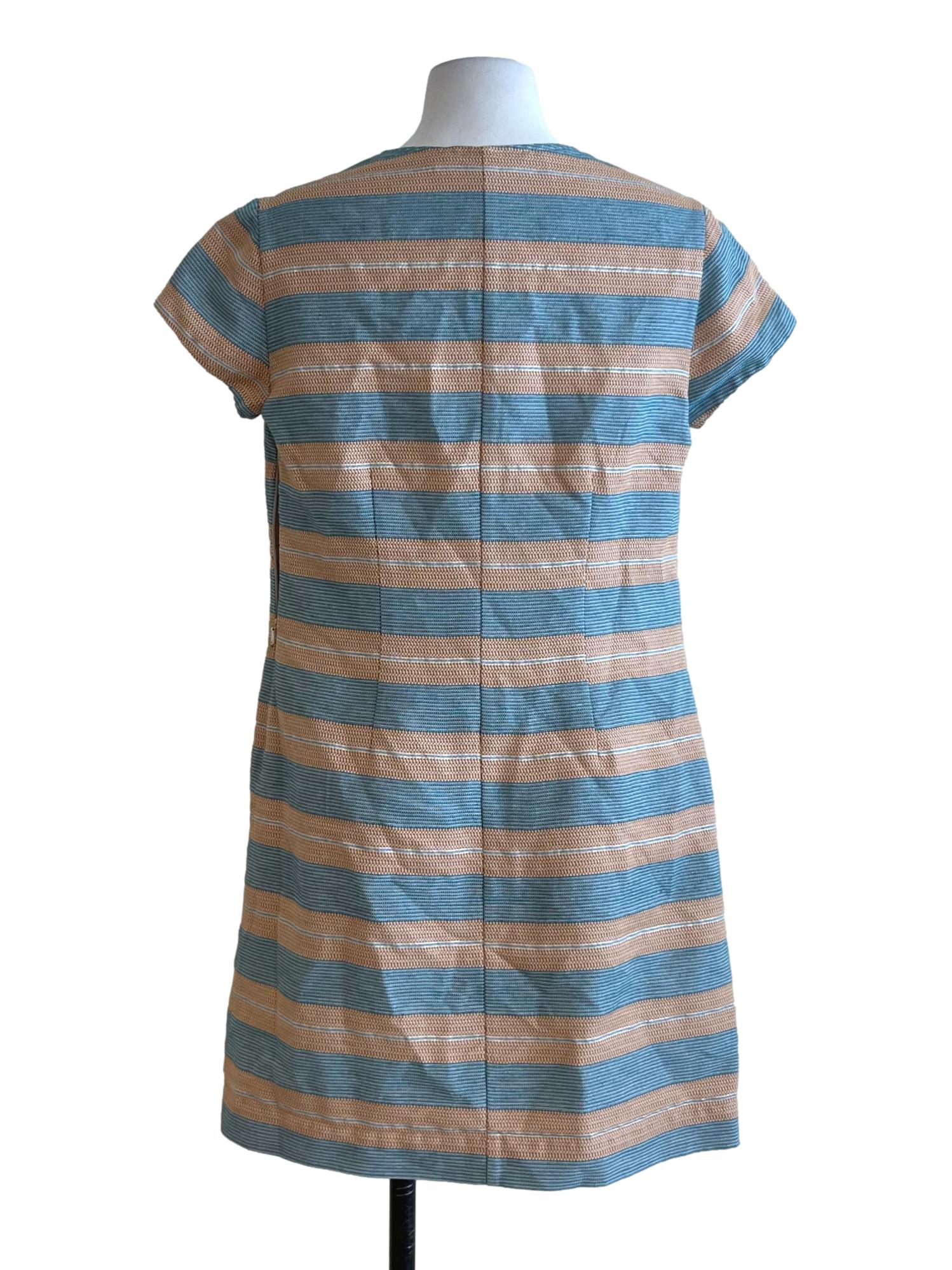 Ocean Blue V-Neckline A-Line Dress