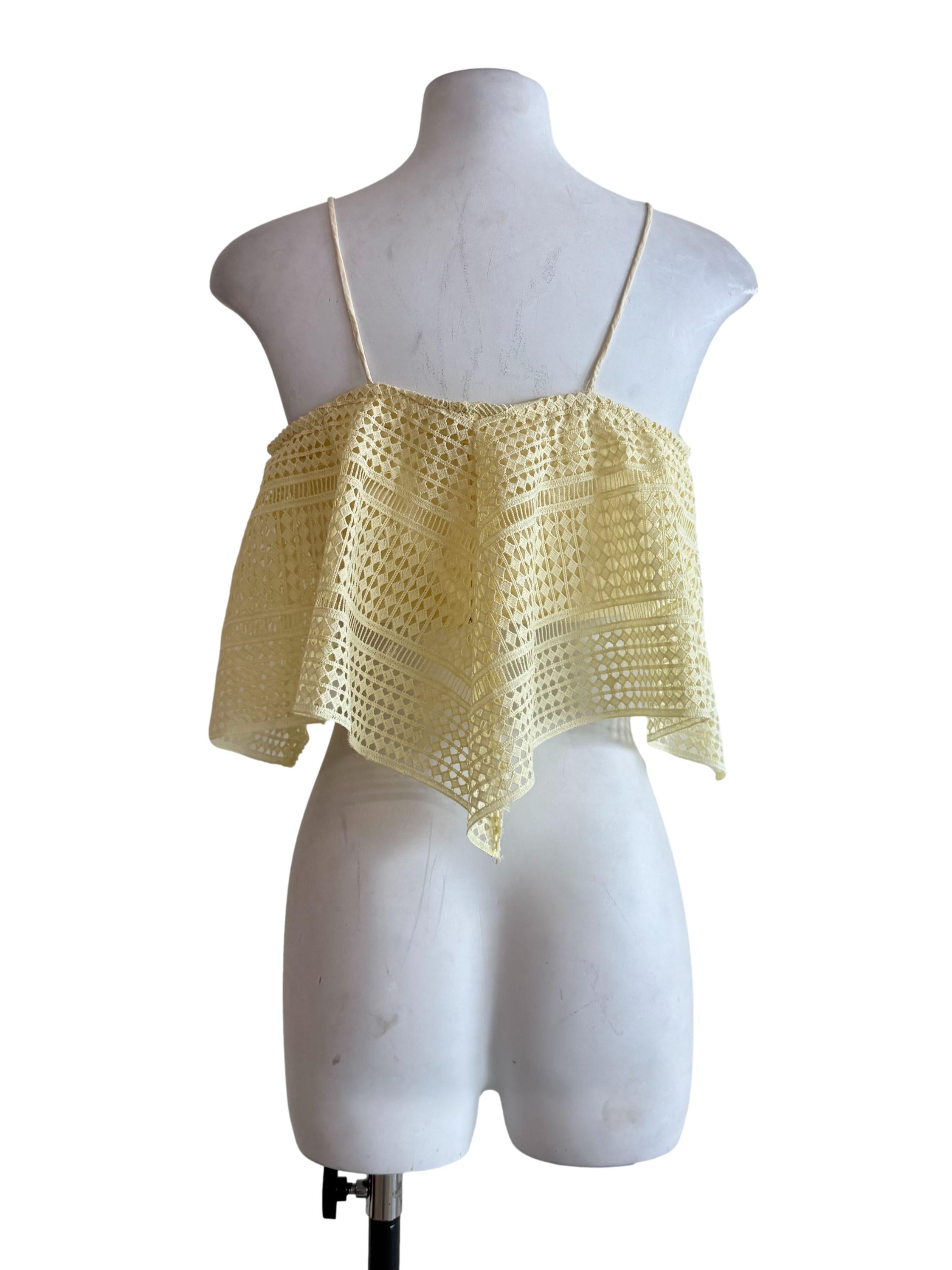 Pineapple Yellow Lace Top