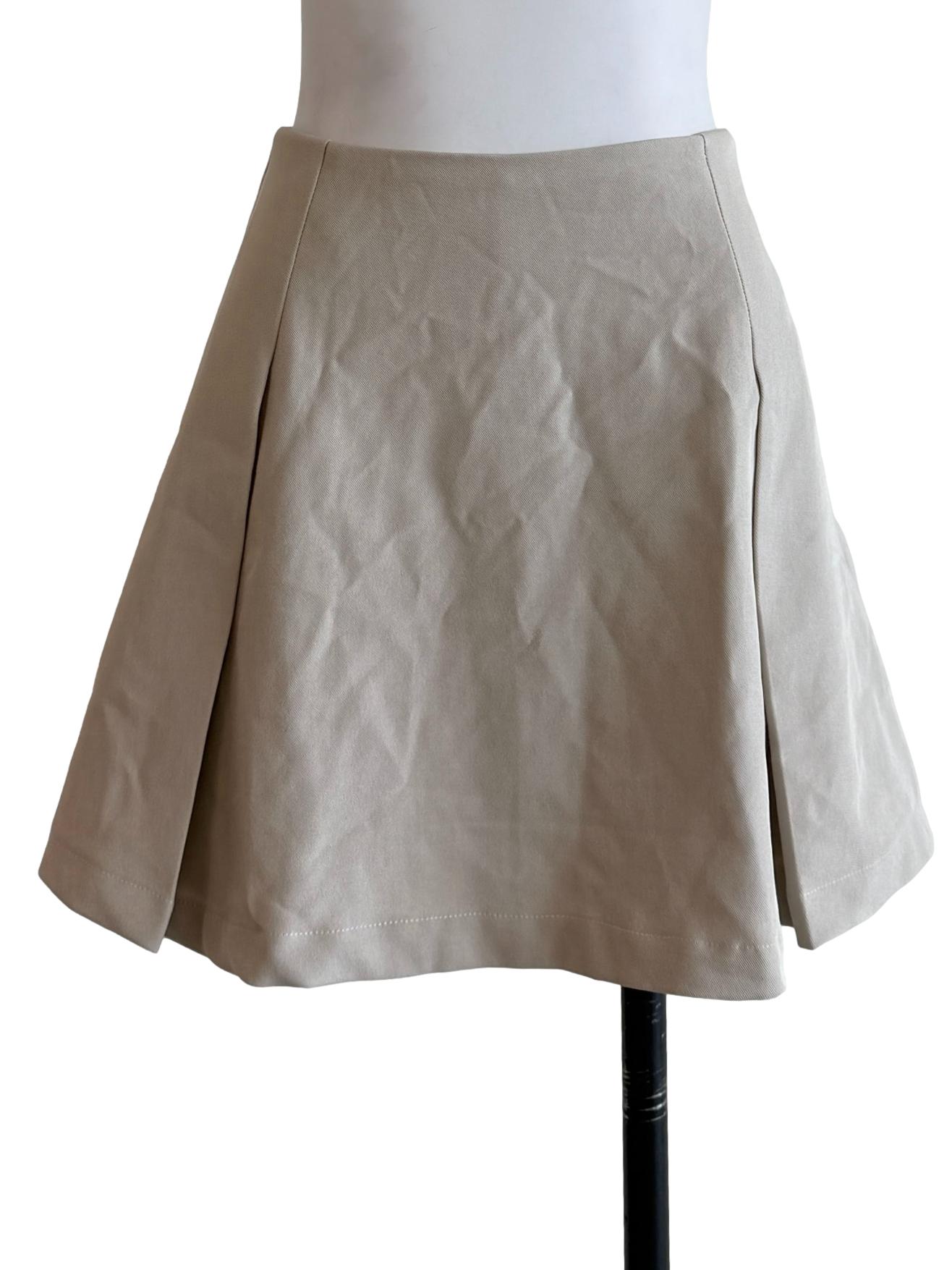 Bone Beige A-Line Skorts