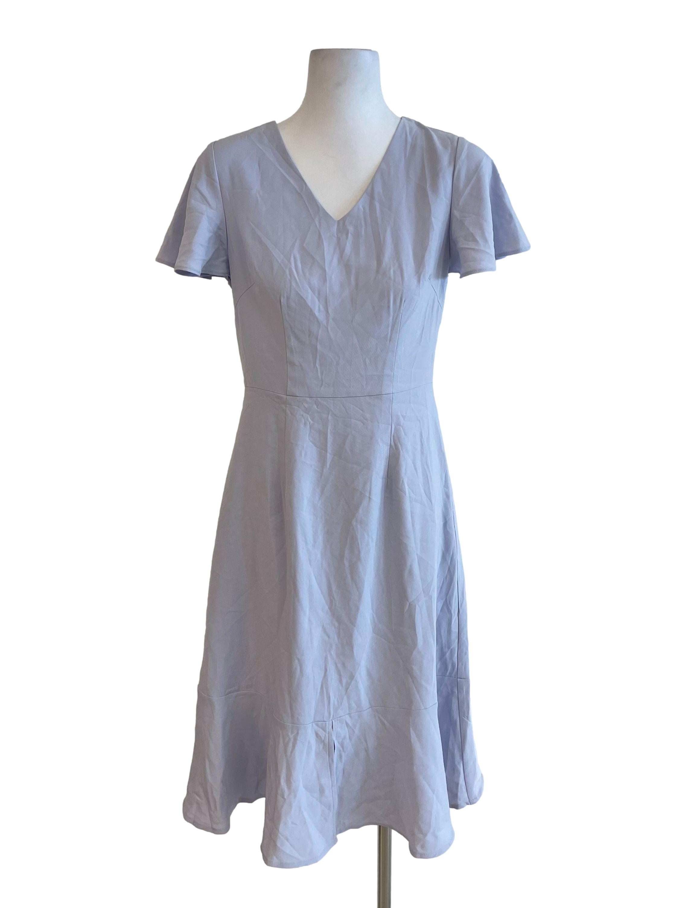 Pale Periwinkle V Neck Slip Dress