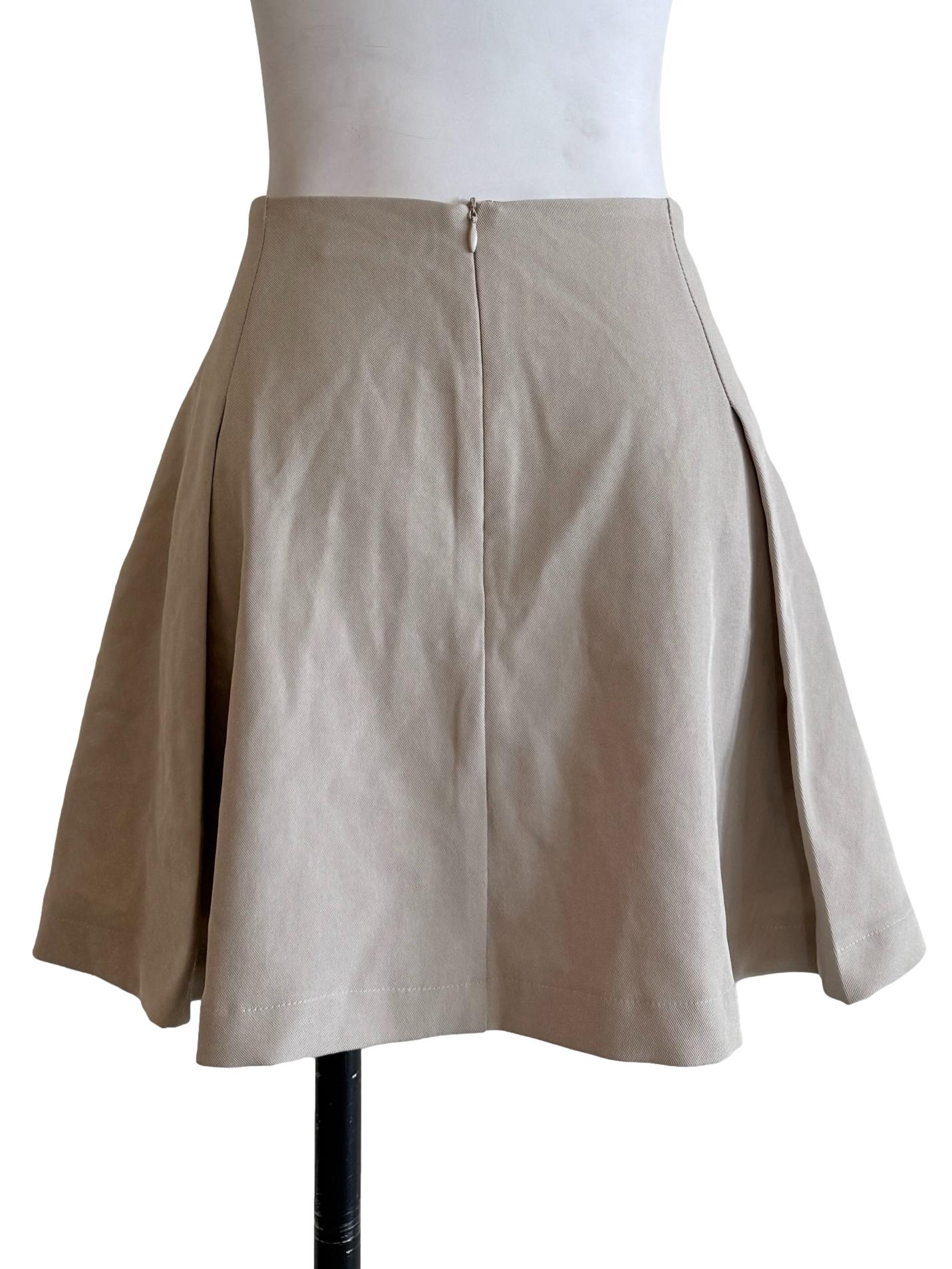 Bone Beige A-Line Skorts
