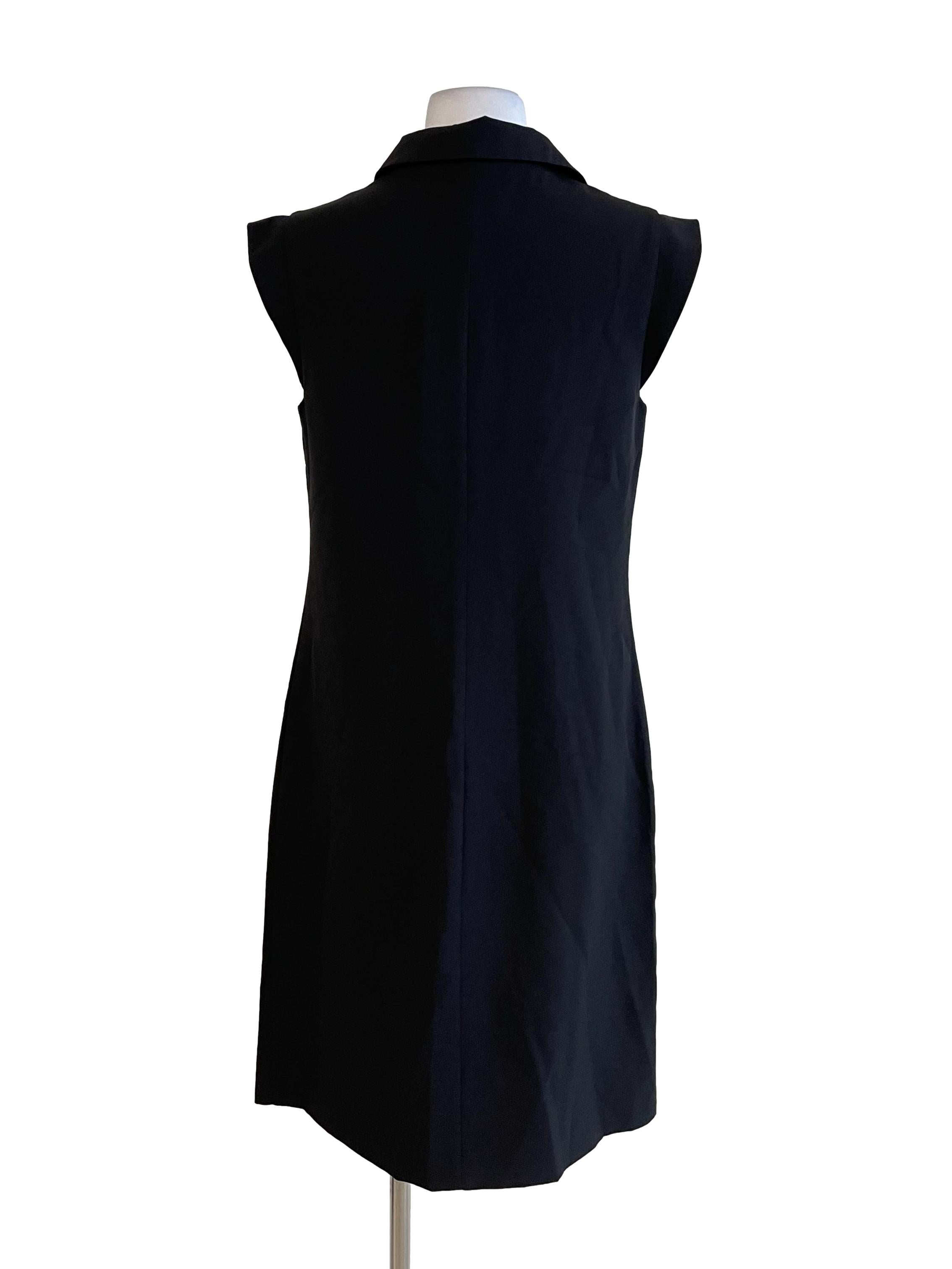 Black Sleeveless Shirt Dress