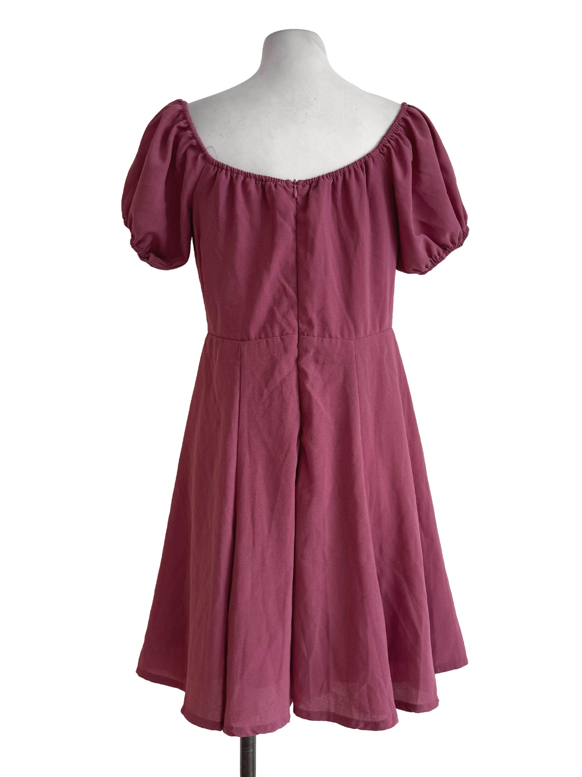 Dusty Hibiscus A-Line Dress