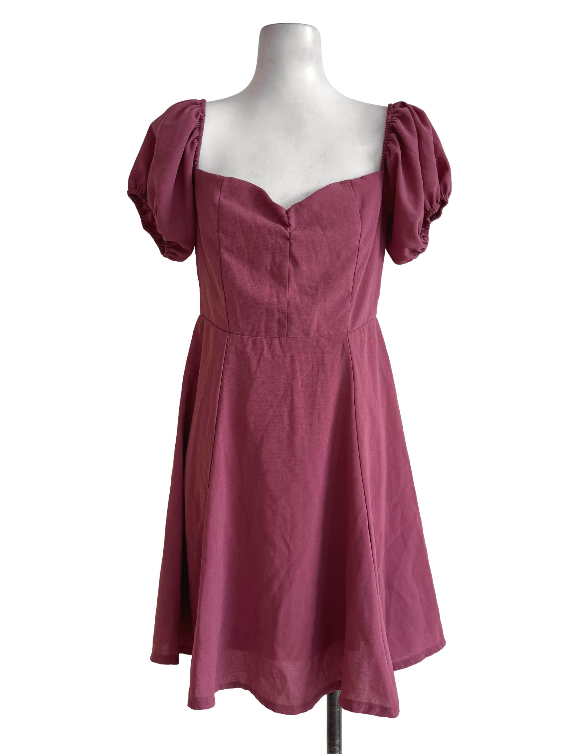 Dusty Hibiscus A-Line Dress