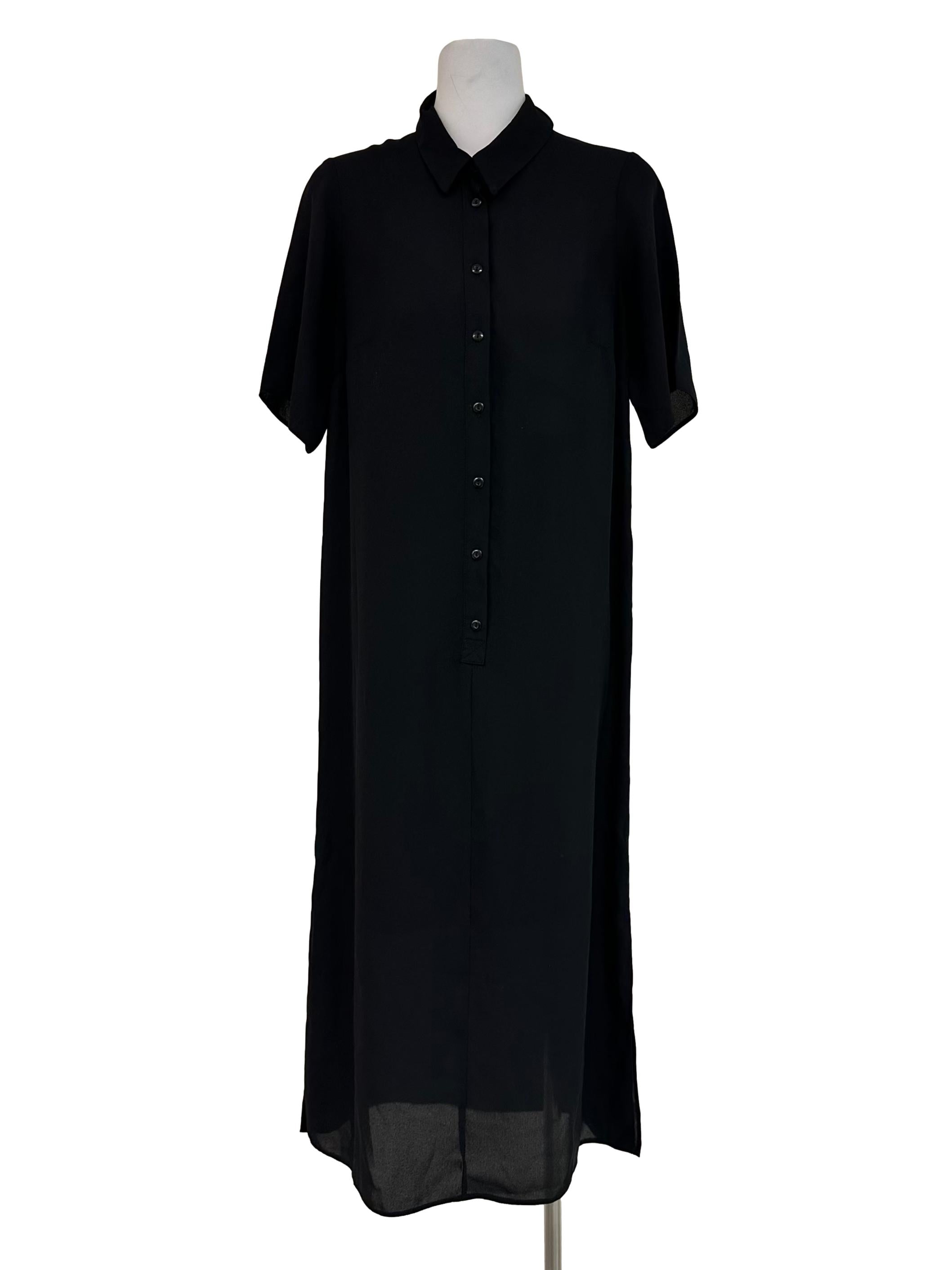 Spider Black Collar Dress