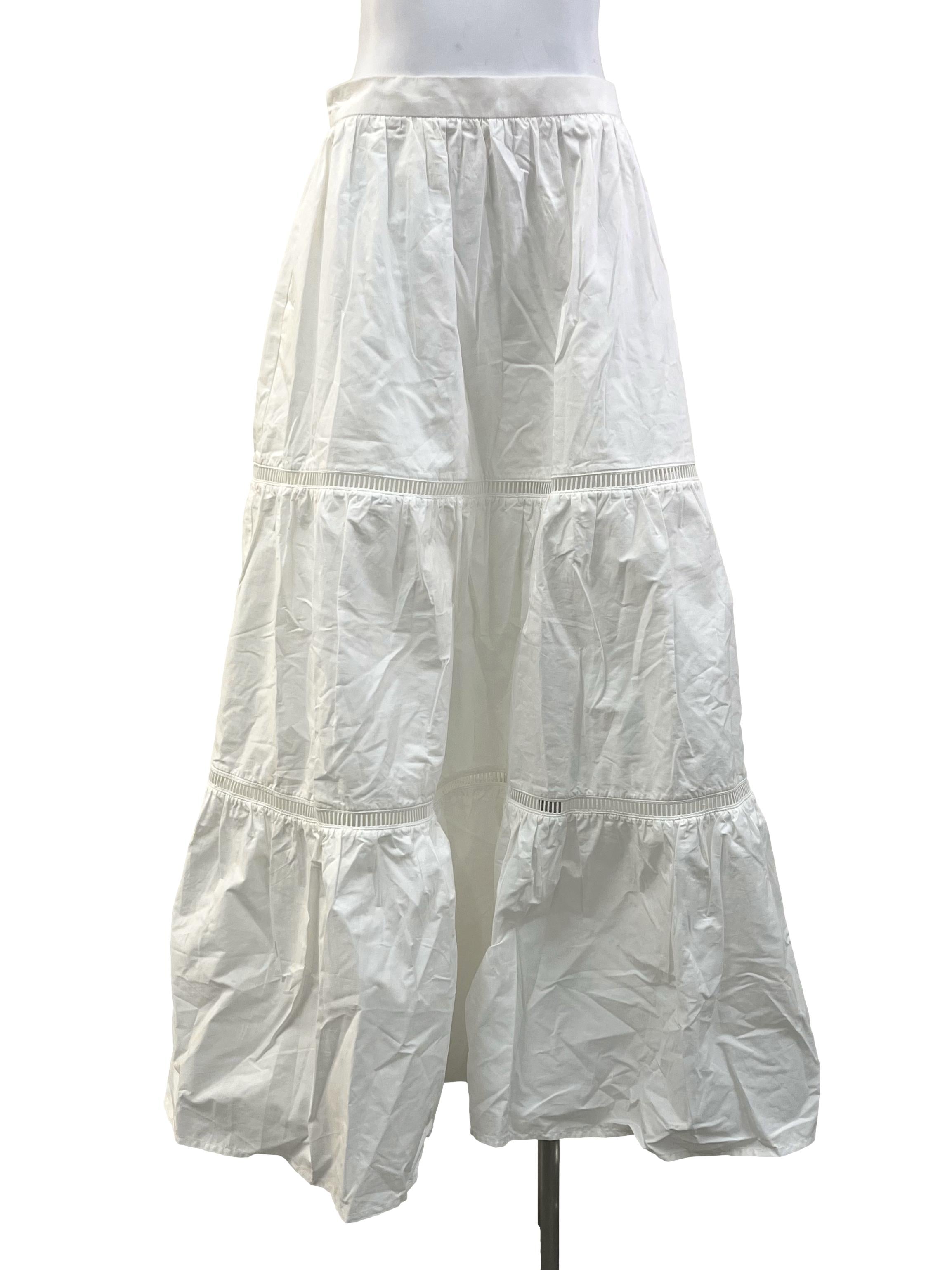 White Tiered Skirt
