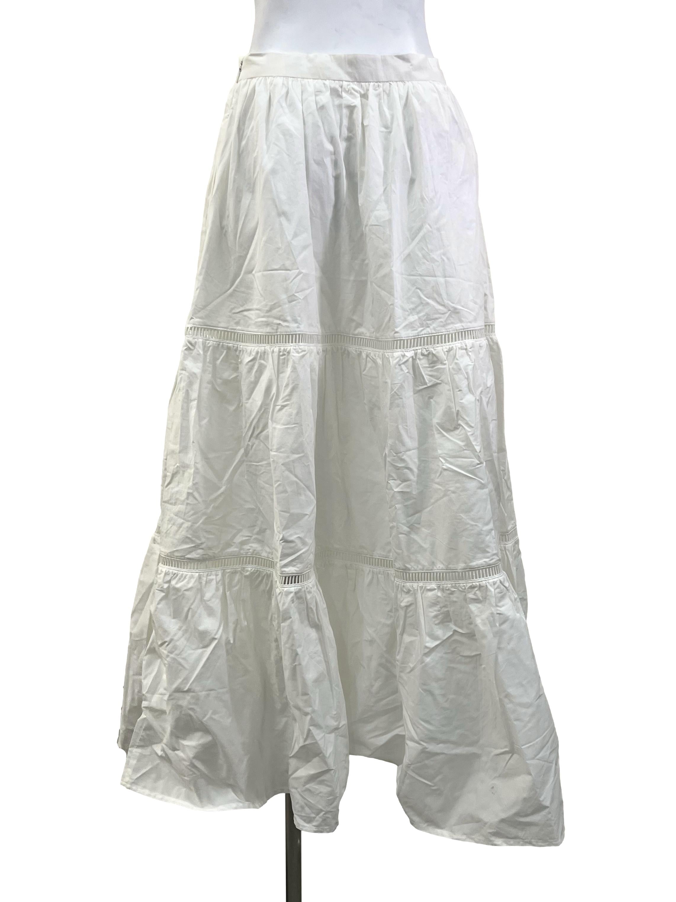 White Tiered Skirt