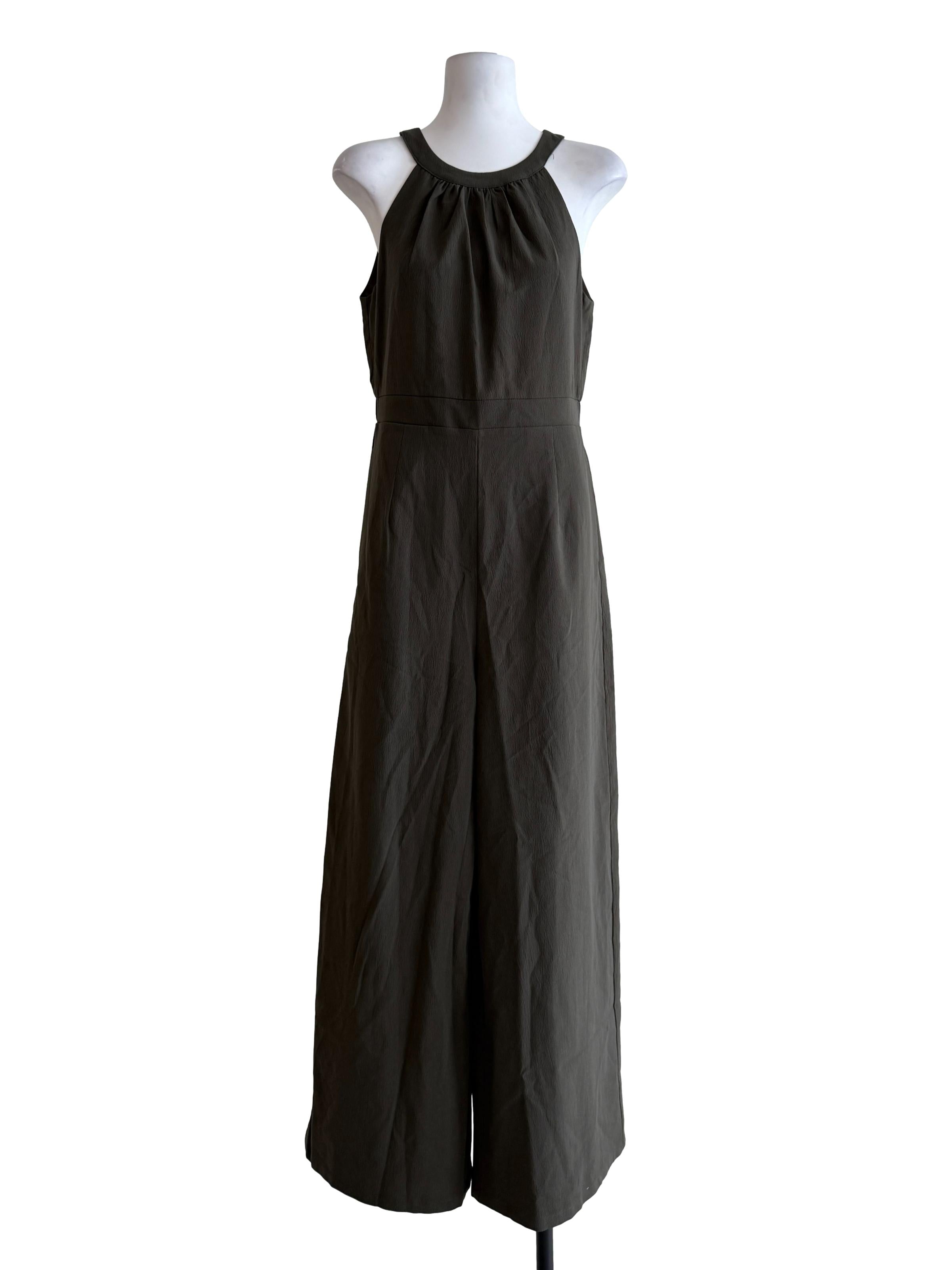 Seaweed Green Wide Leg Jumpsuit