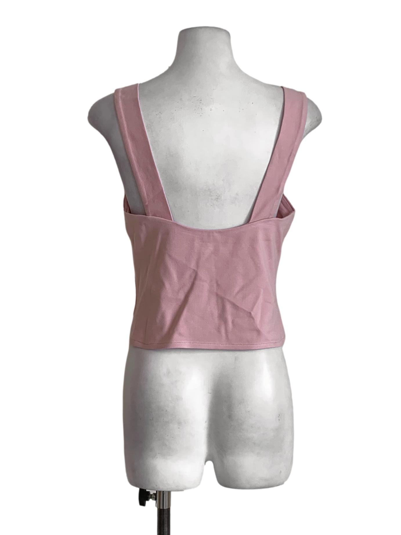 Blush Pink Square Neckline Top LB