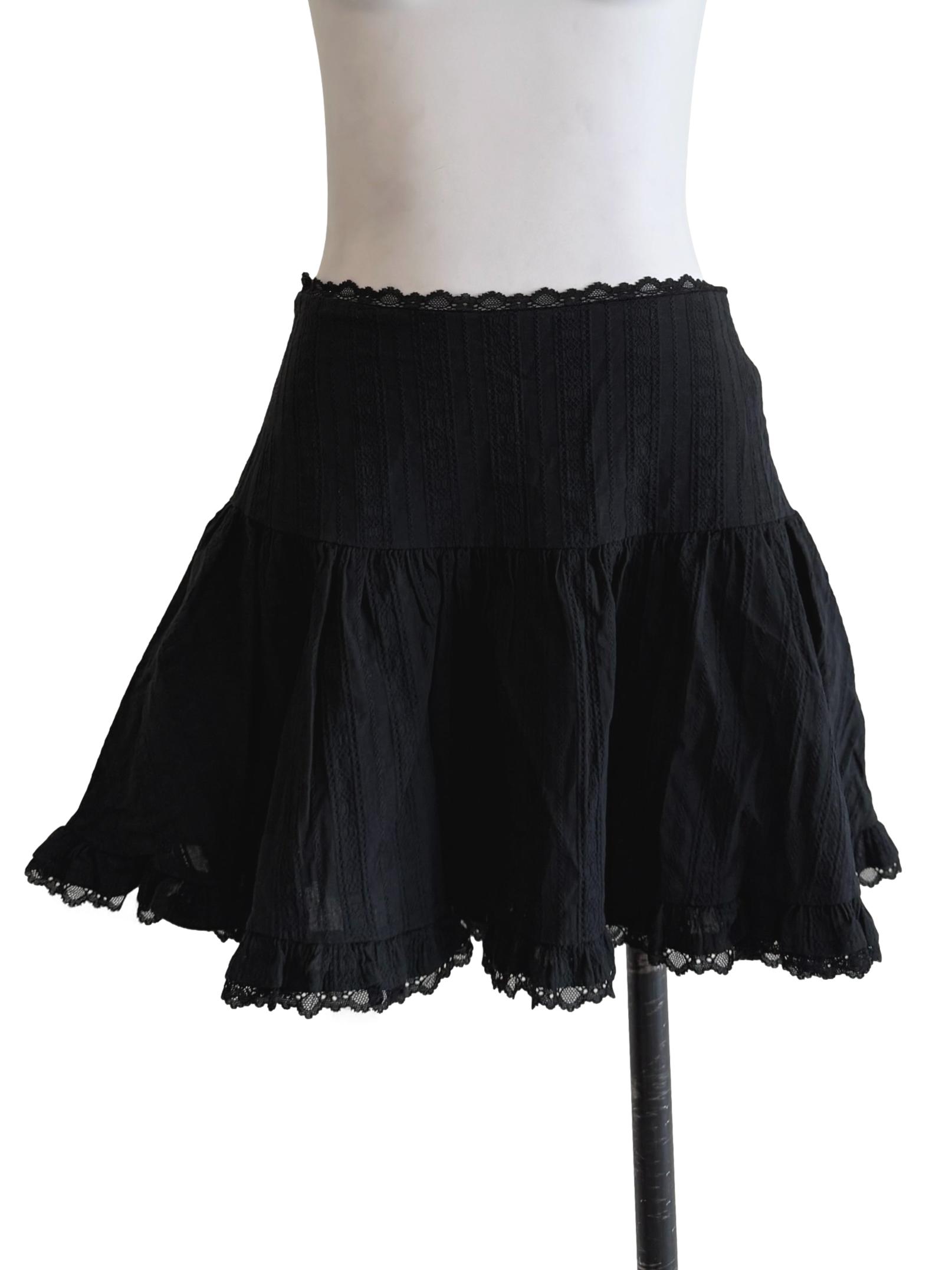 Black Tiered Ruffle Skorts